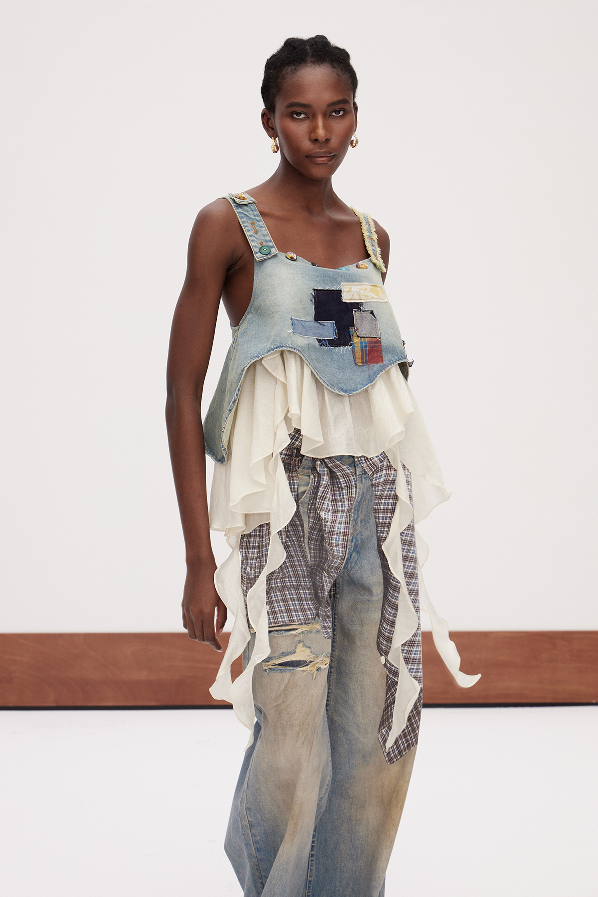 Galena Deconstruct Asymmetric Ruffle Top