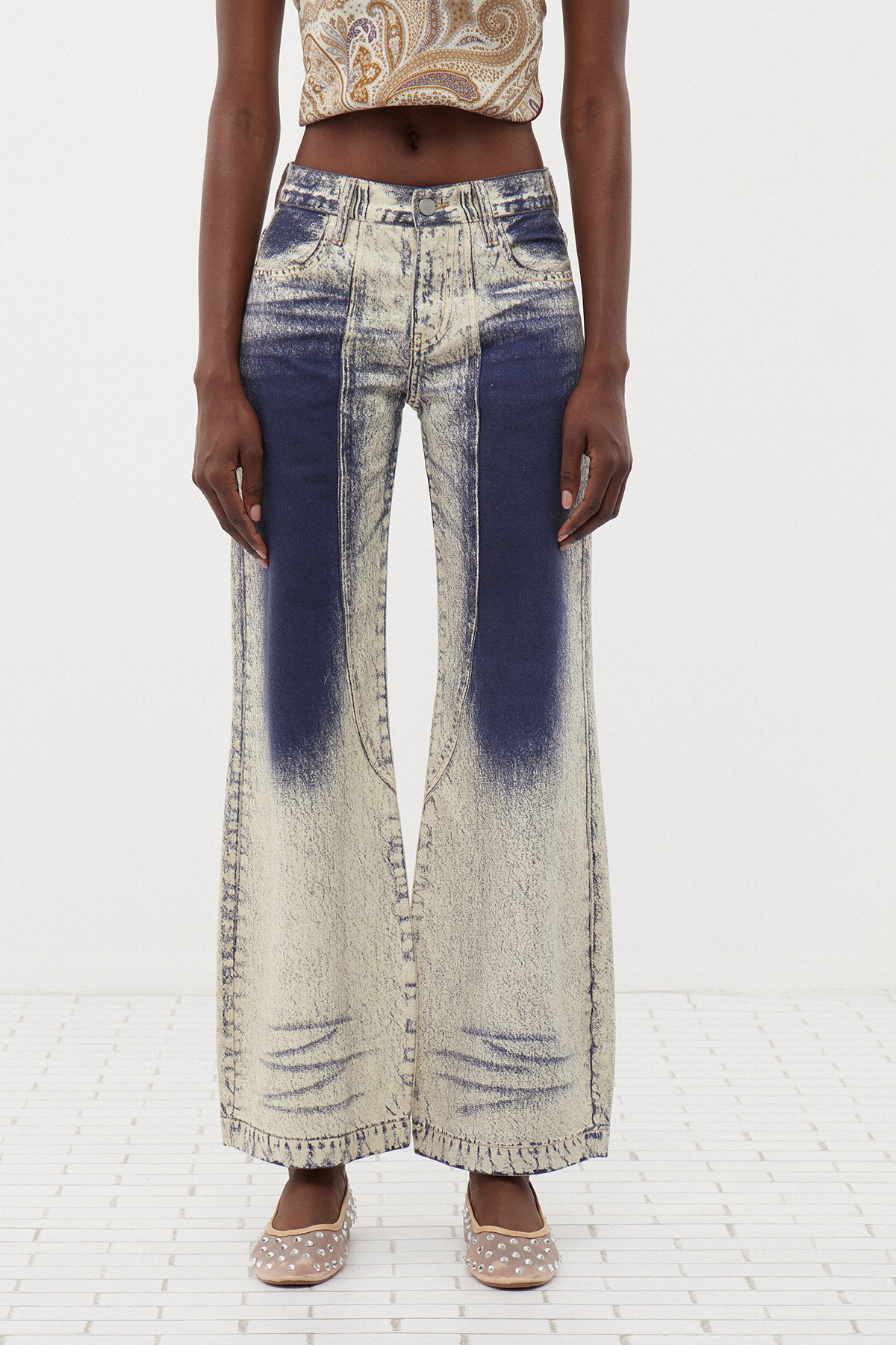Galilahi Bleached Straight Jeans