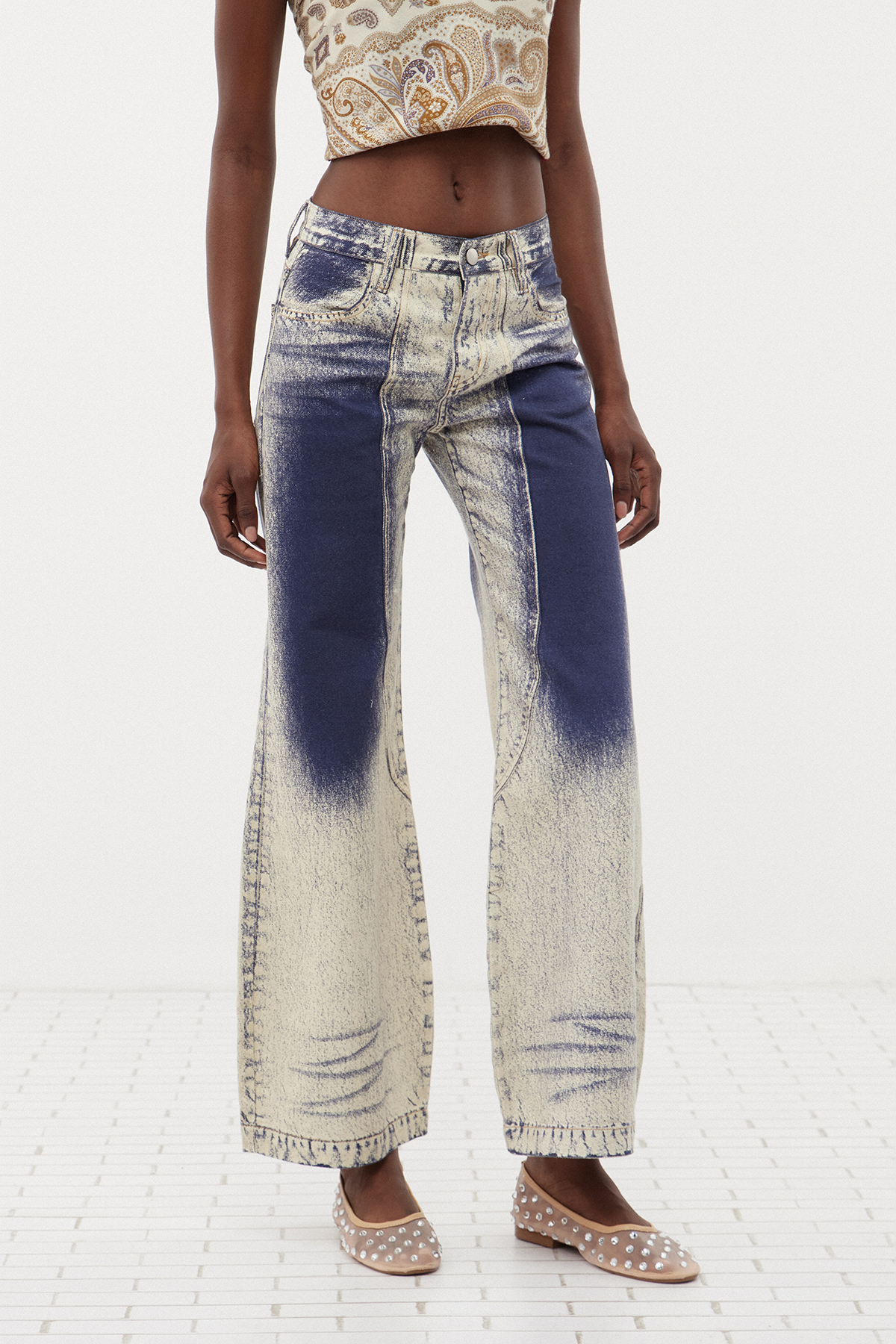 Galilahi Bleached Straight Jeans