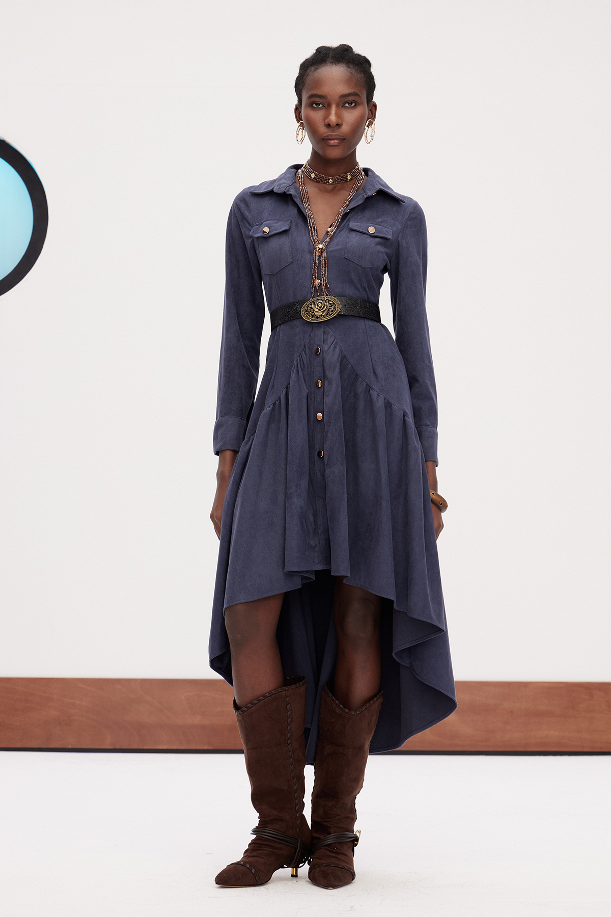 Gallo Velvet High Low Maxi Dress