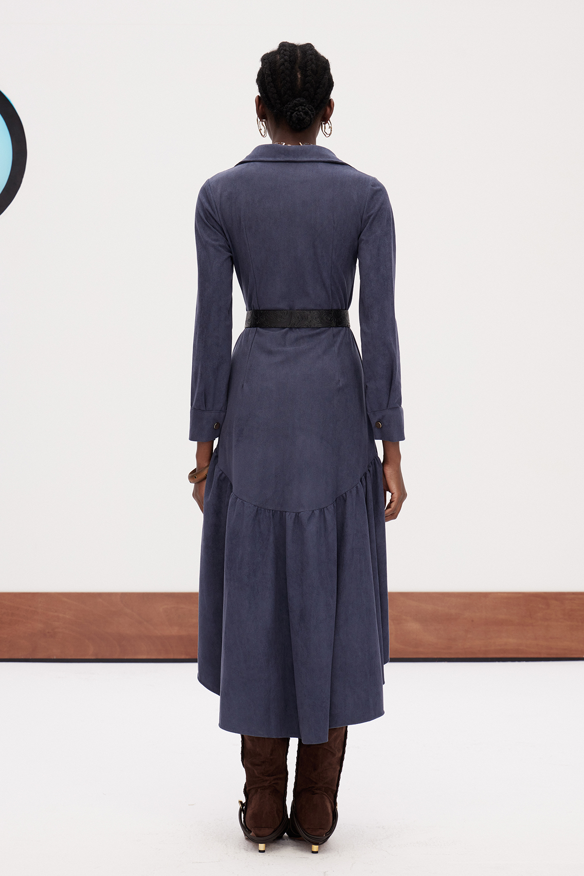 Gallo Velvet High Low Maxi Dress