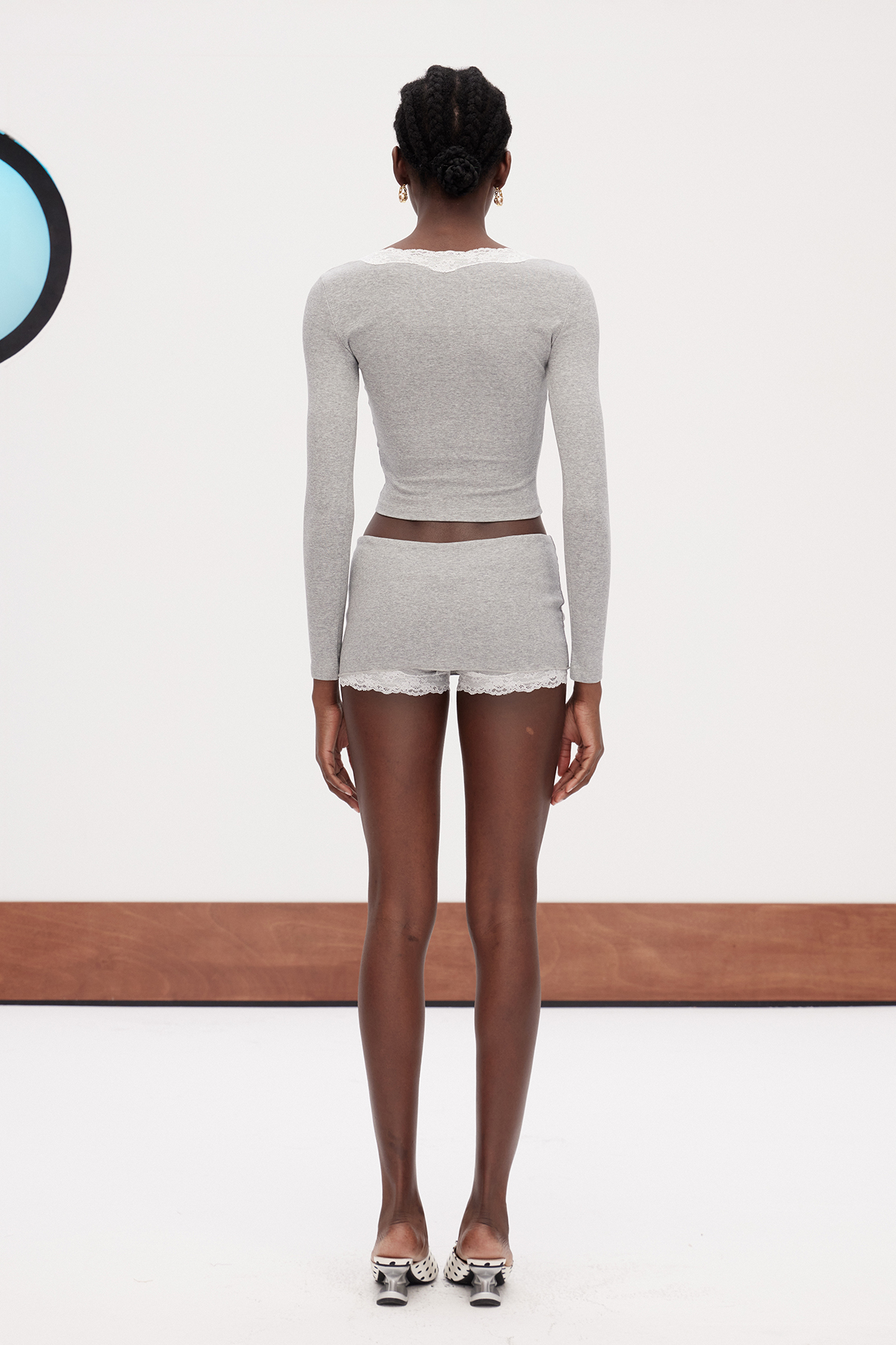 Gamze Lace Crop Pants Set