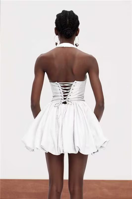 Ganbold Glitter Bubble Mini Dress