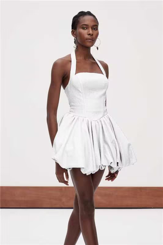 Ganbold Glitter Bubble Mini Dress