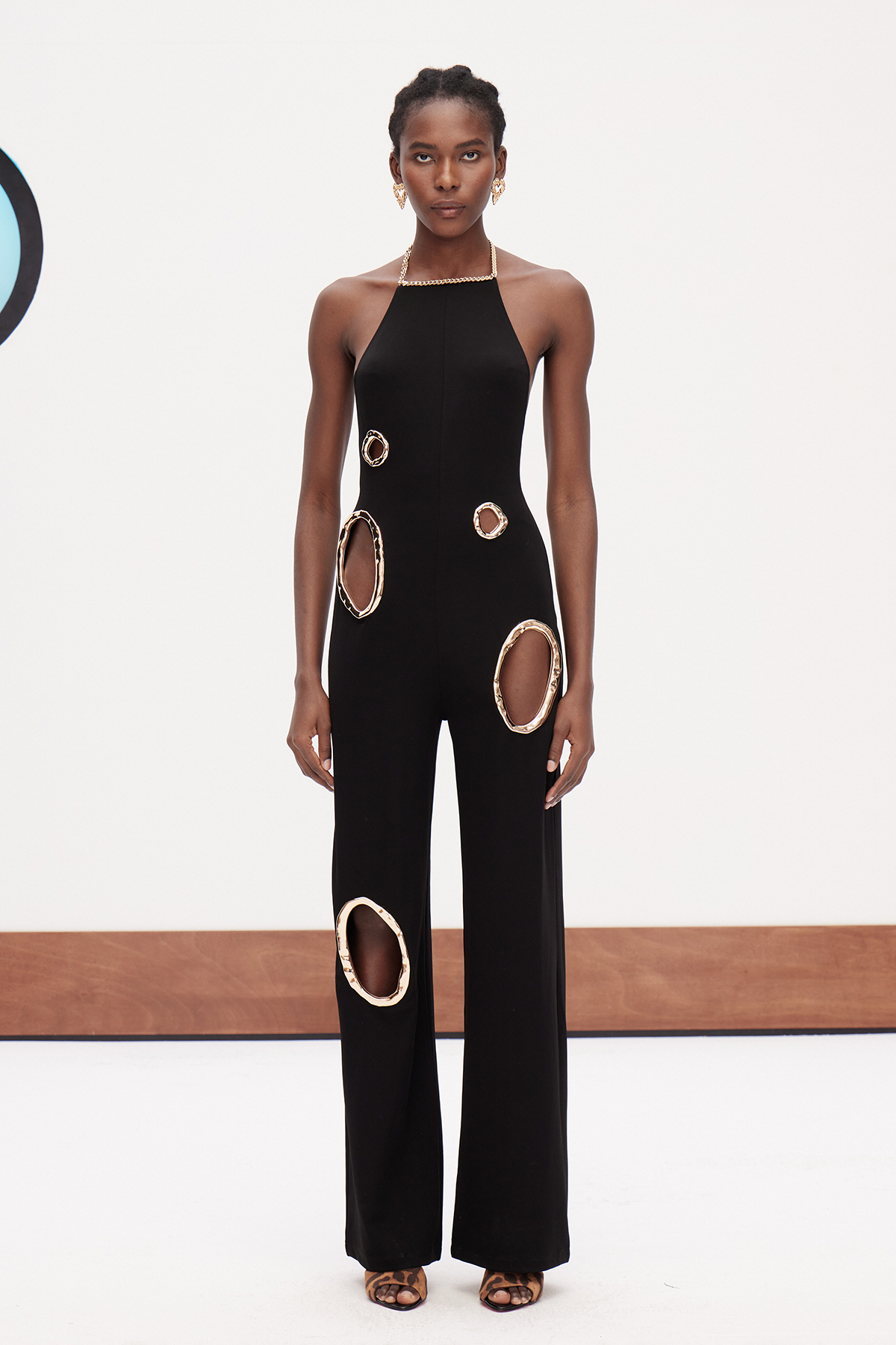 Ganix Cutout Backless Jumpsuit