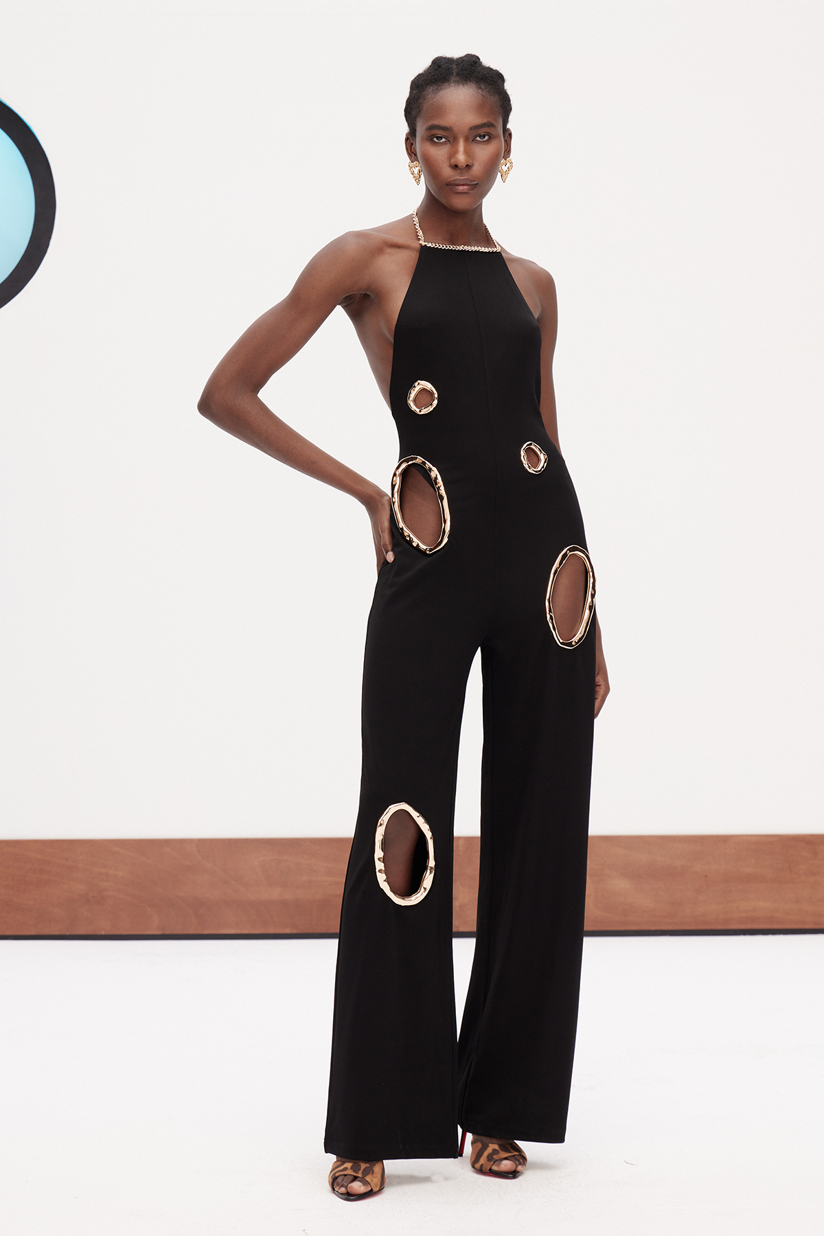 Ganix Cutout Backless Jumpsuit