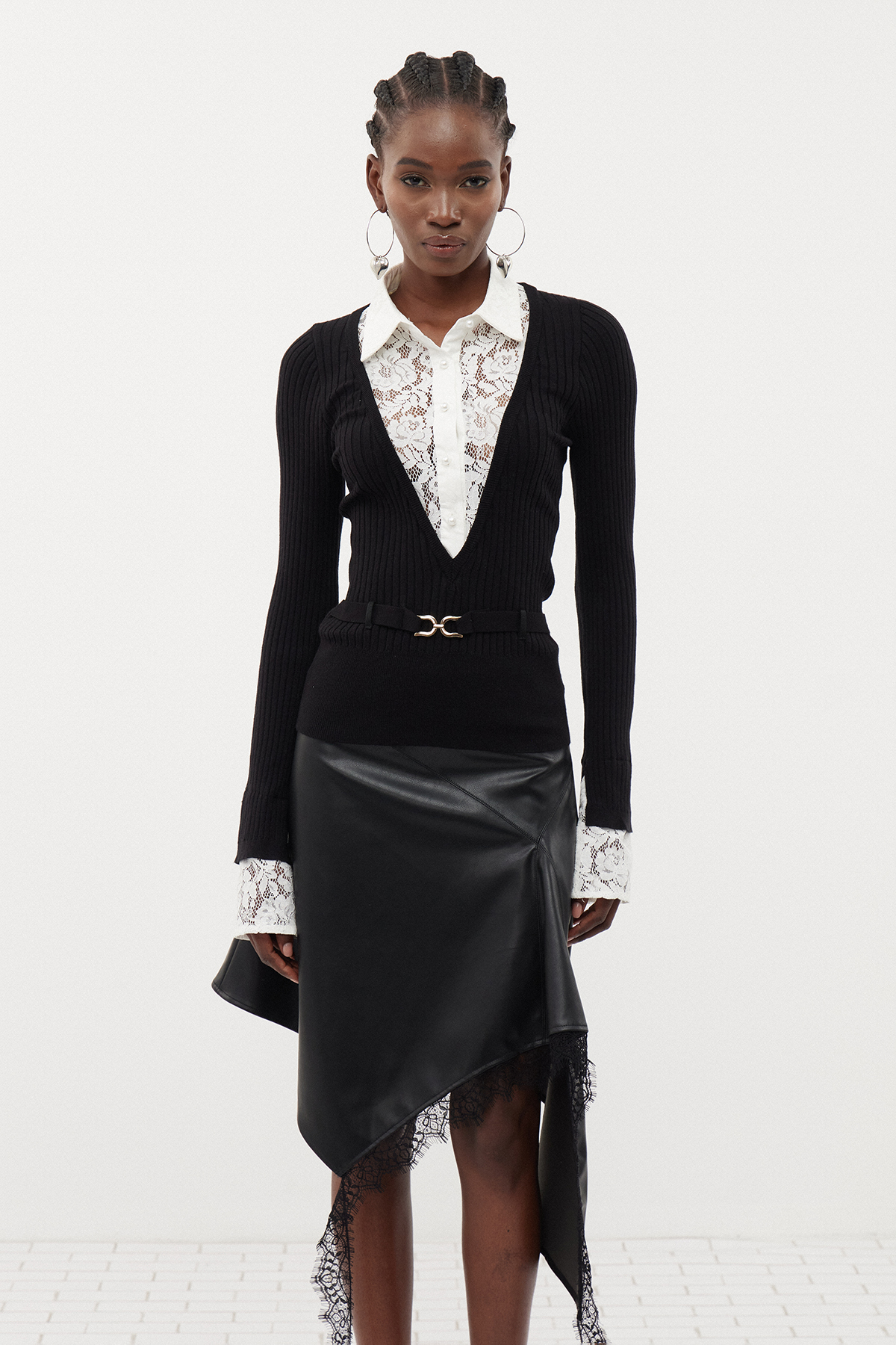 Gantulga Knit Lace Top