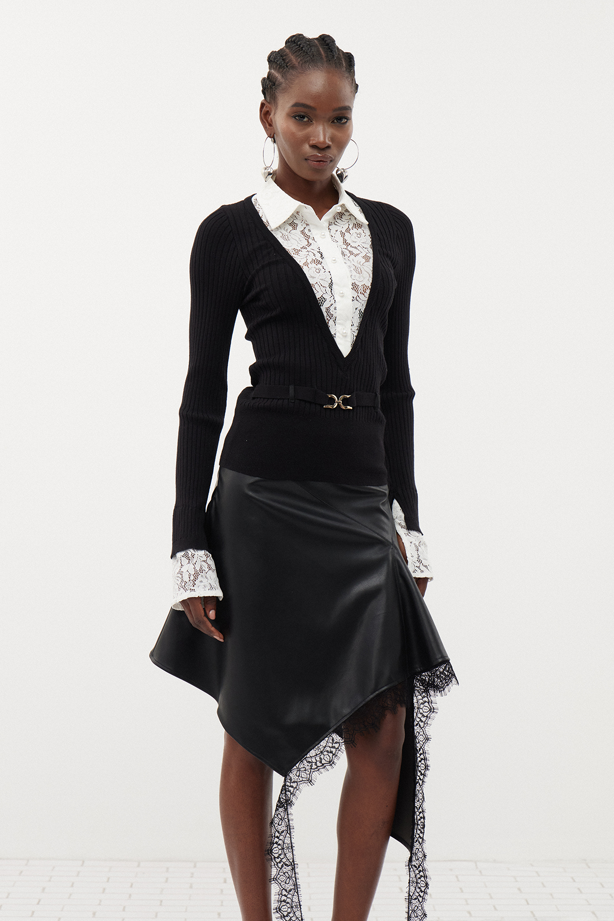 Gantulga Knit Lace Top