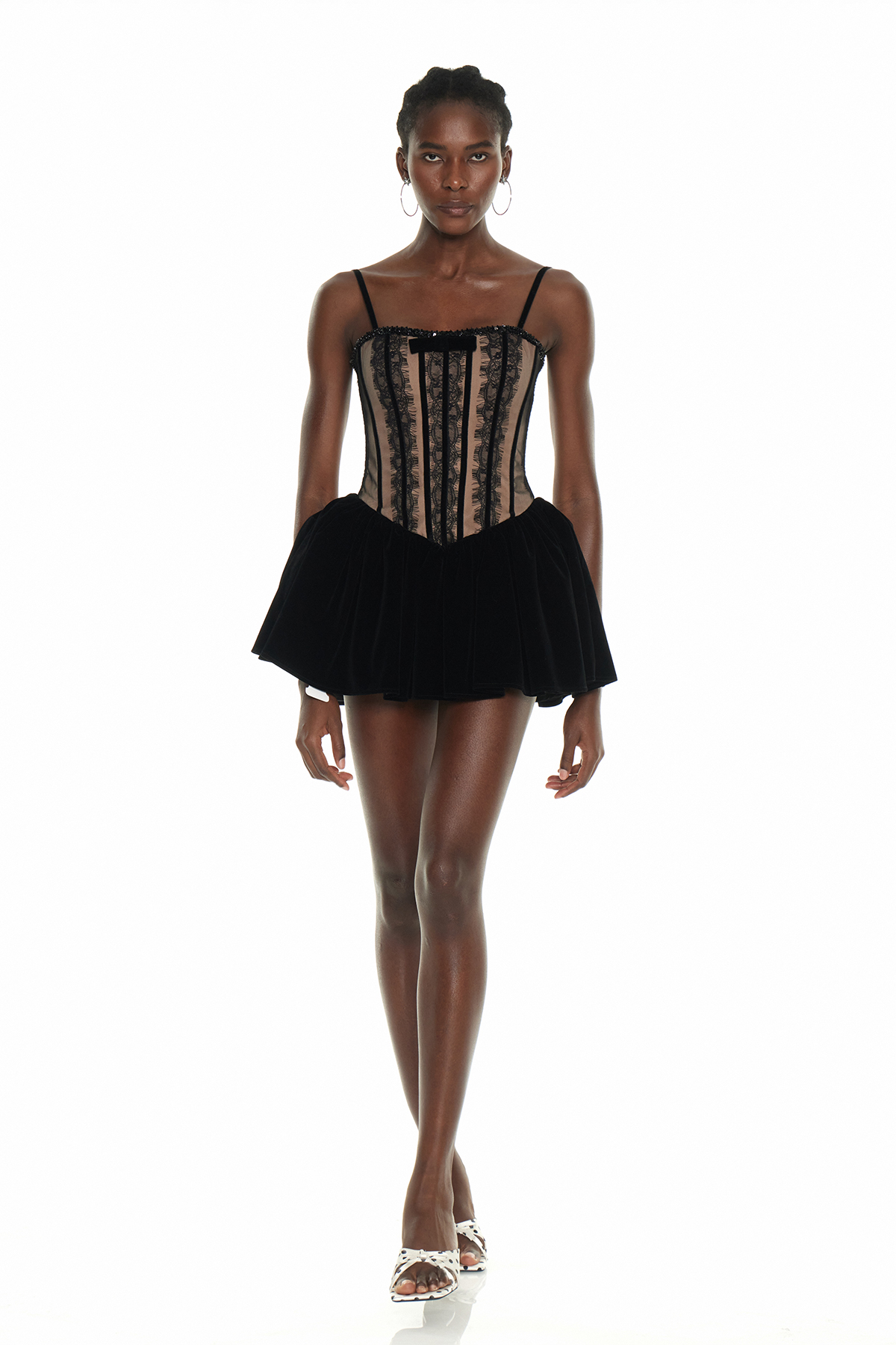 Garbi Velvet Lace Mini Dress