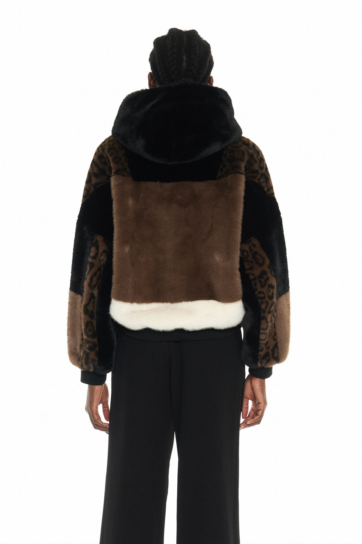 Garegin Hooded Leopard Faux Fur Jacket