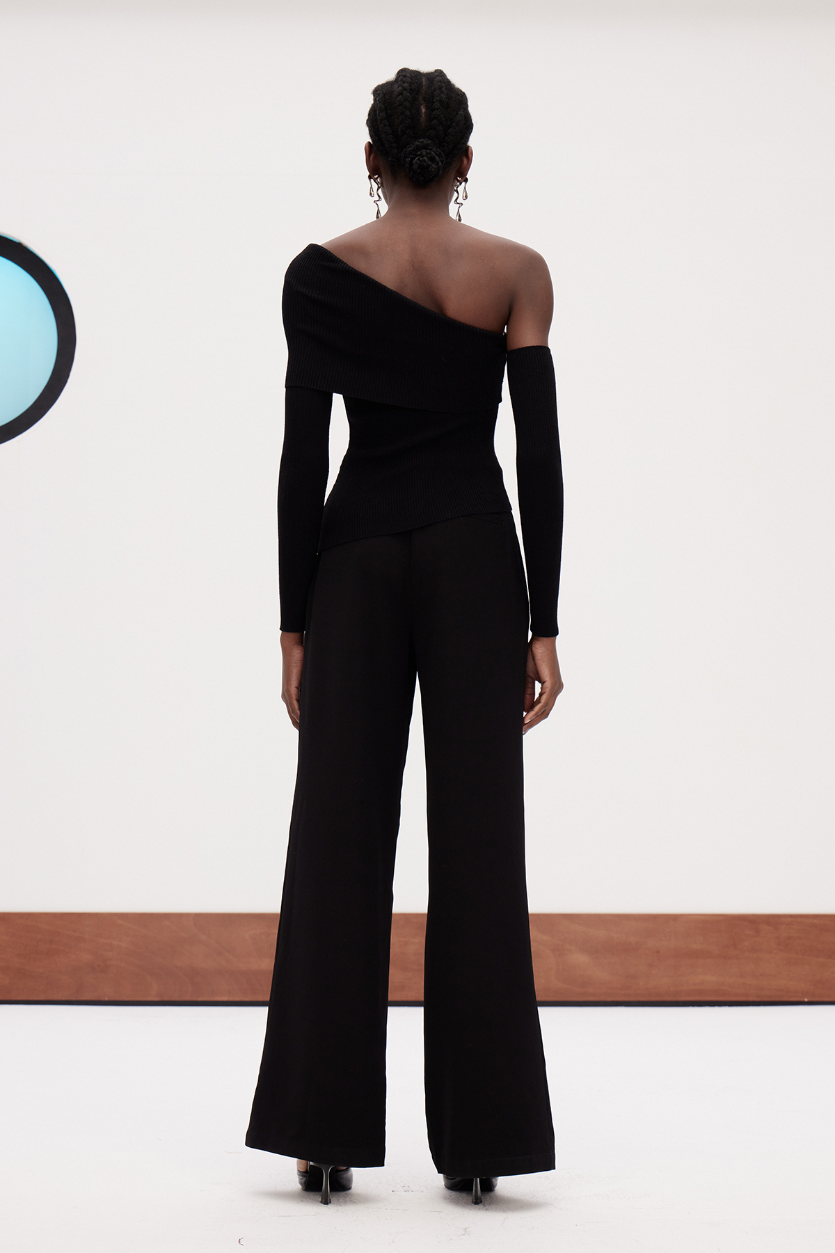 Gareth Rhinestone Asymmetric Top