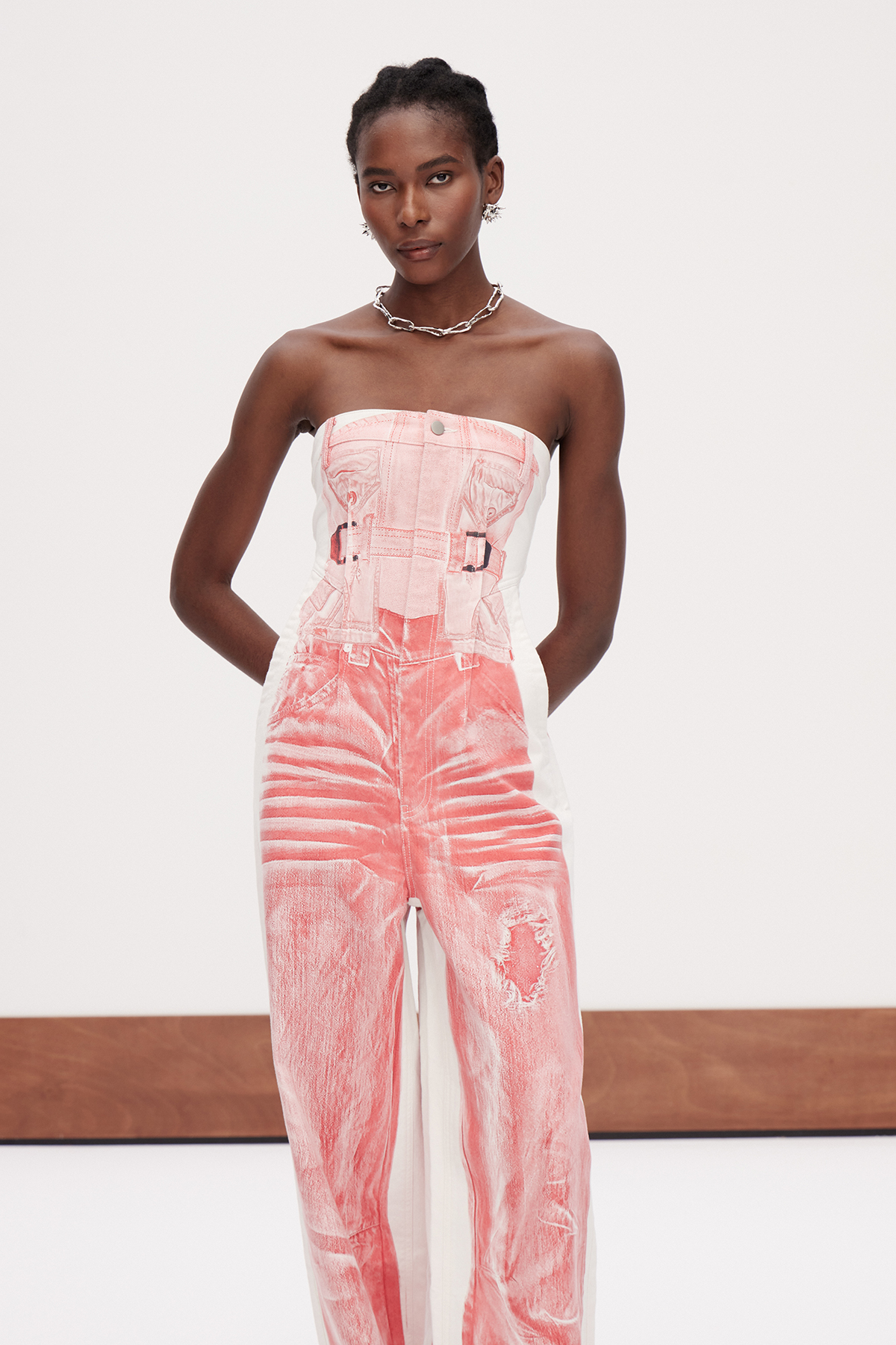 Garnett Strapless Denim Jumpsuit