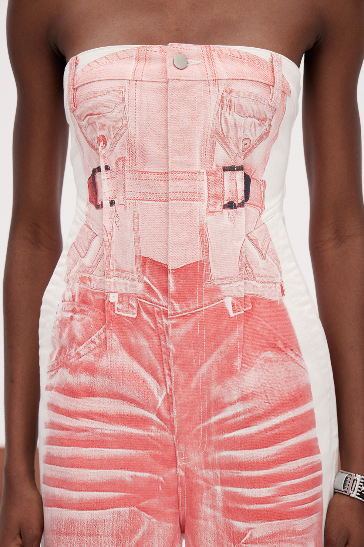 Garnett Strapless Denim Jumpsuit