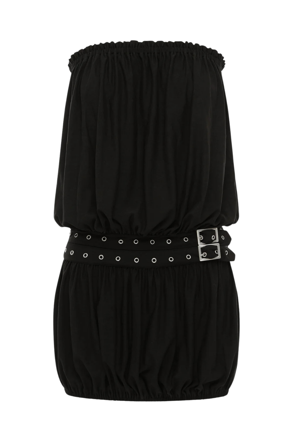 Gieta Eyelet Draped Mini Dress