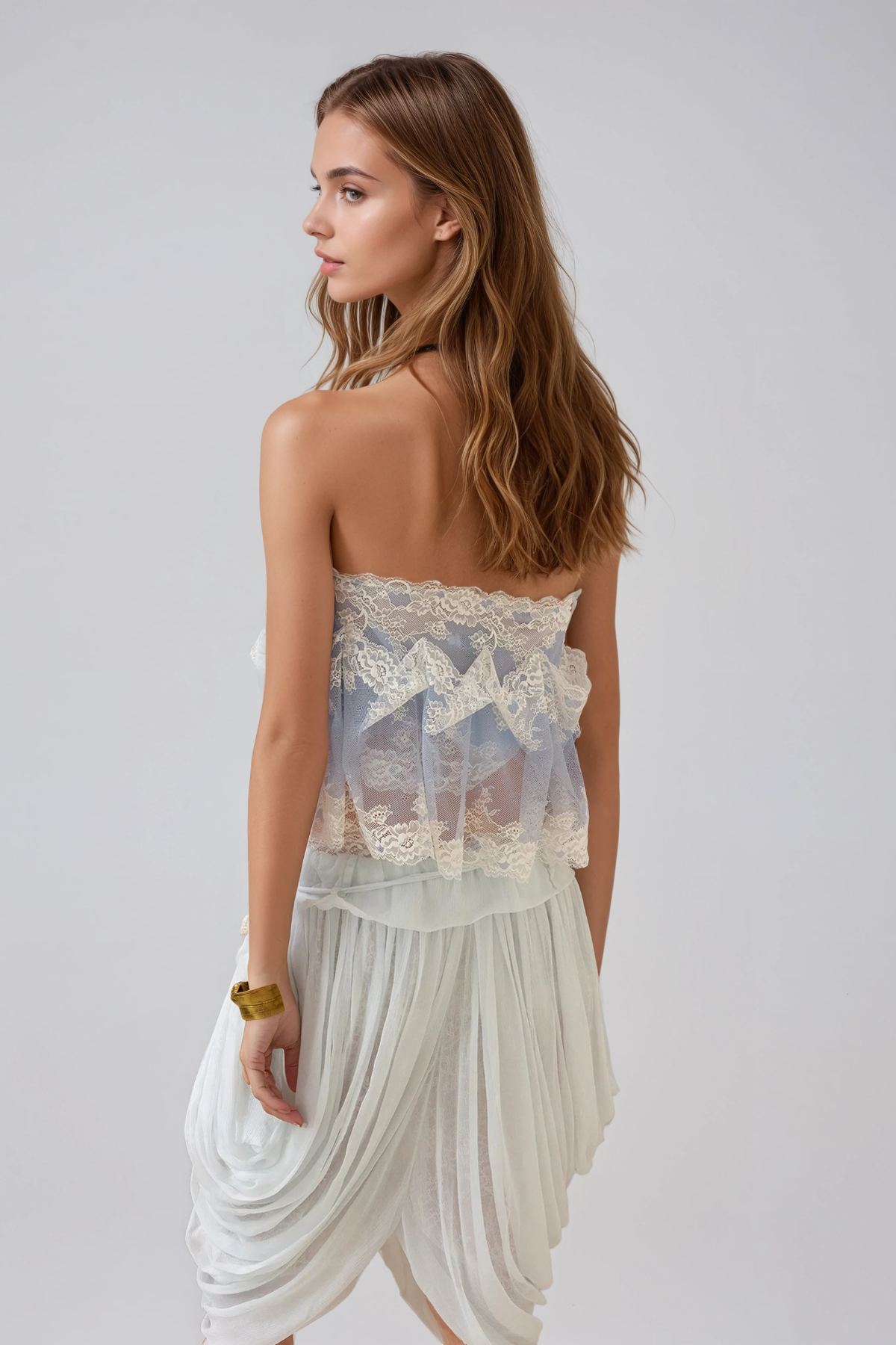 Giovannetta Ruch Lace Top