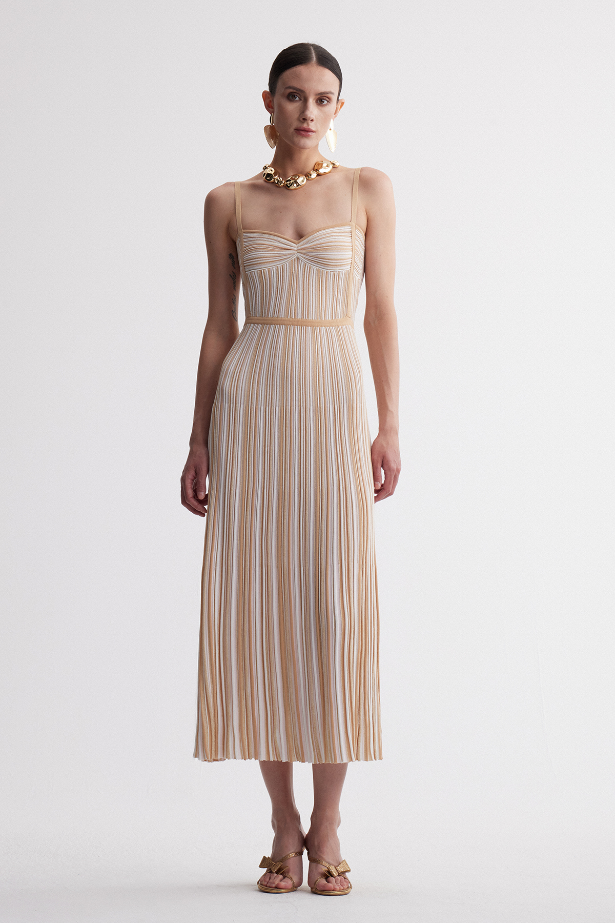 Giovannetta Spaghetti Stripe Maxi Dress