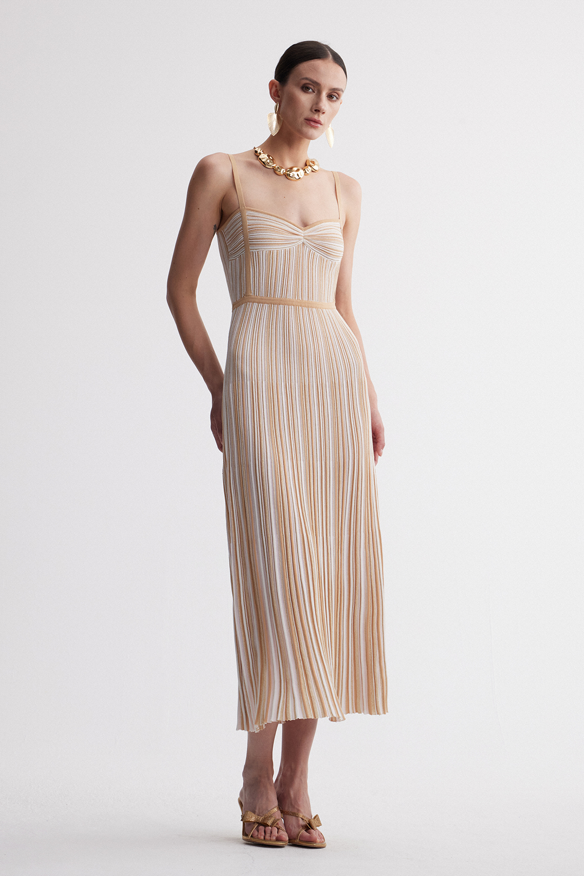 Giovannetta Spaghetti Stripe Maxi Dress