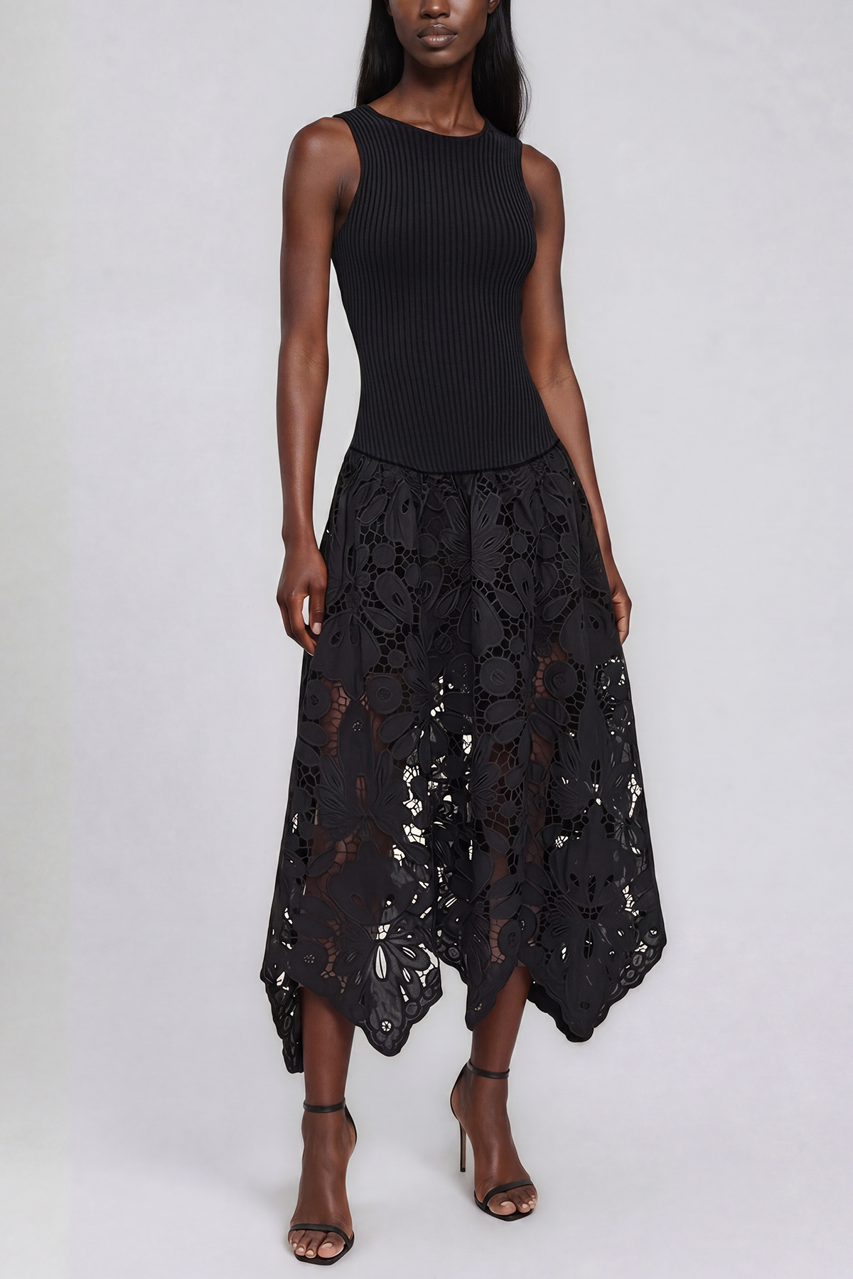 Giovannino Knit Lace Midi Dress