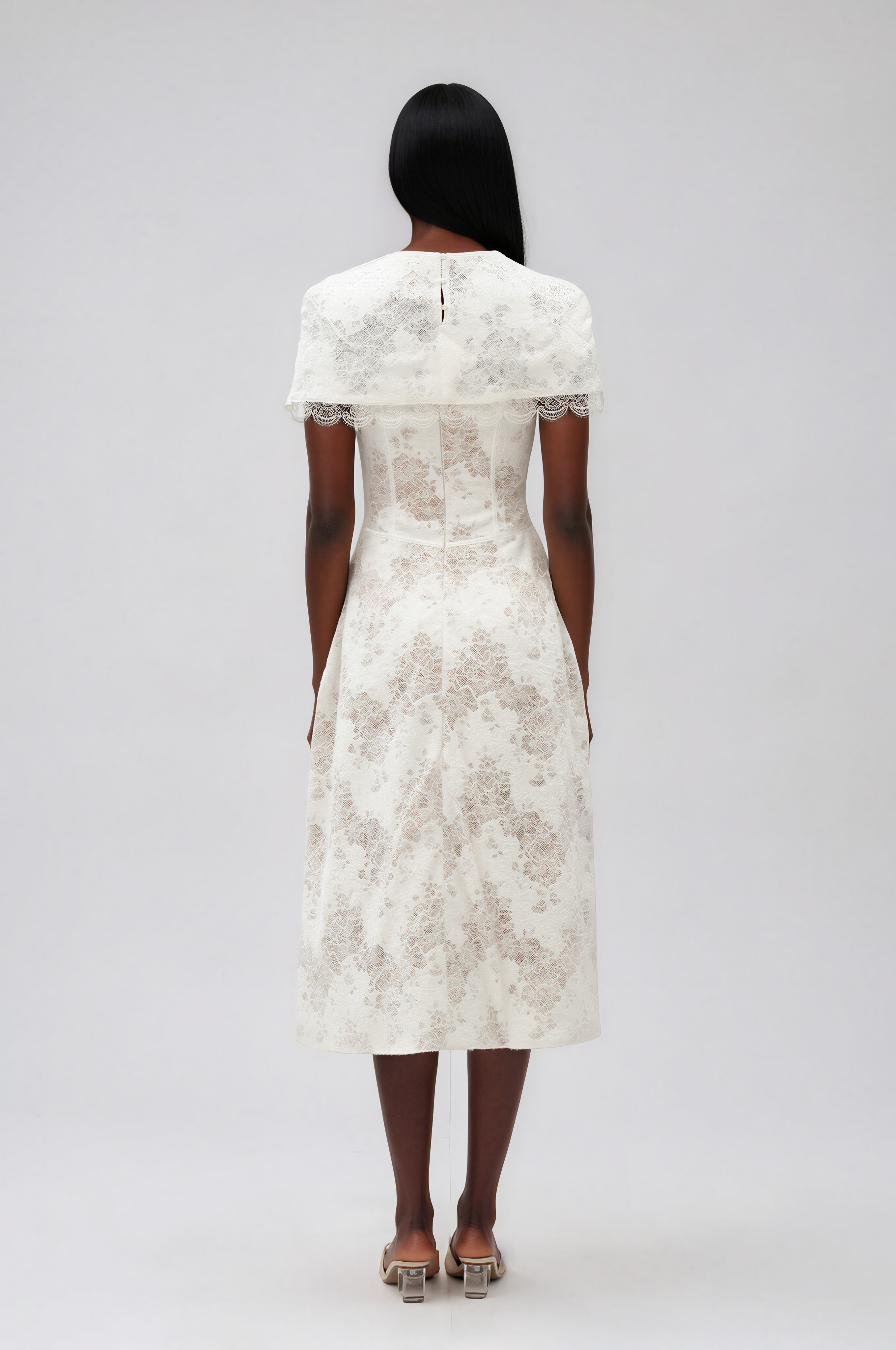 Giraldo Shawl Lace Maxi Dress