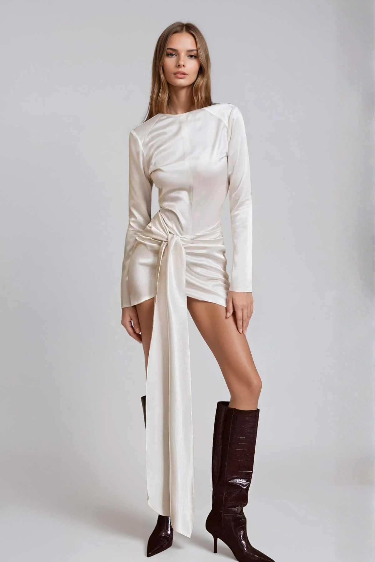 Girma Stain Twist Mini Dress