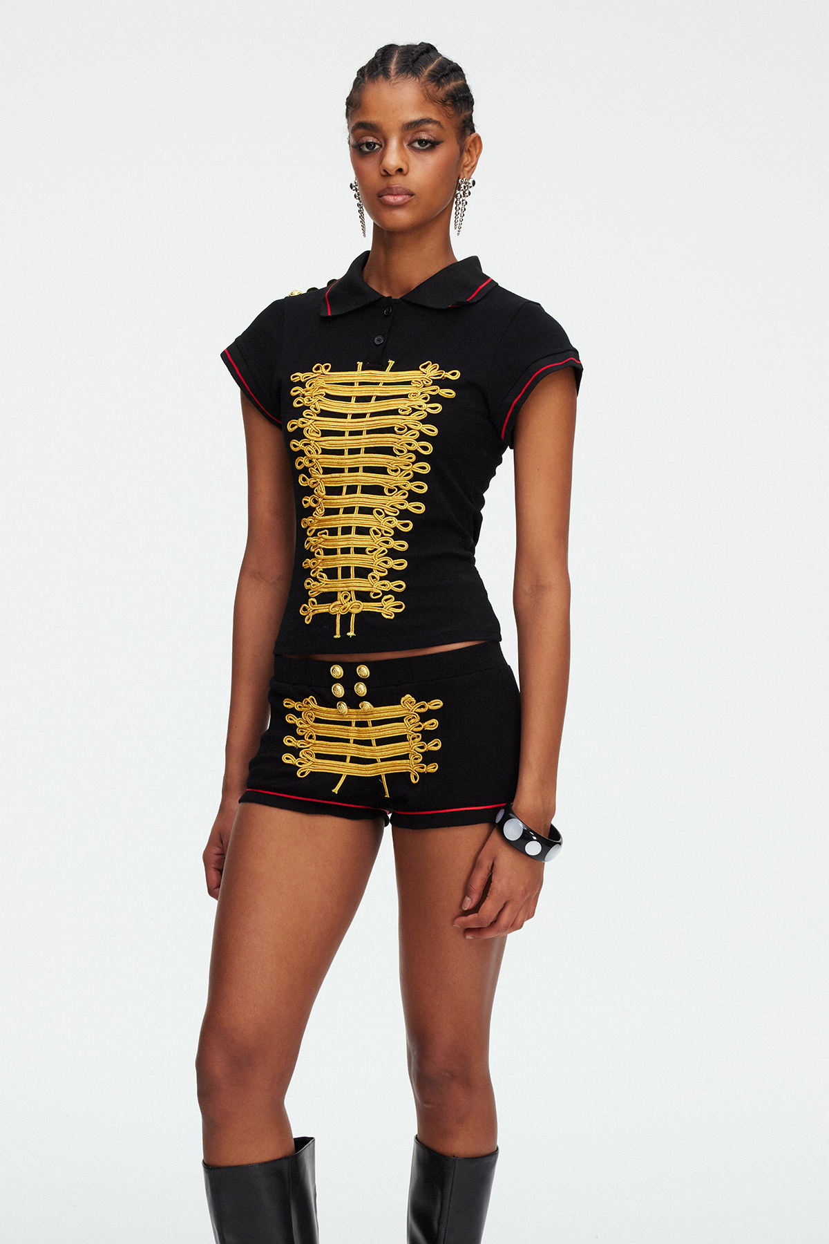 Gisilfrid Napoleon Shorts Set In Black