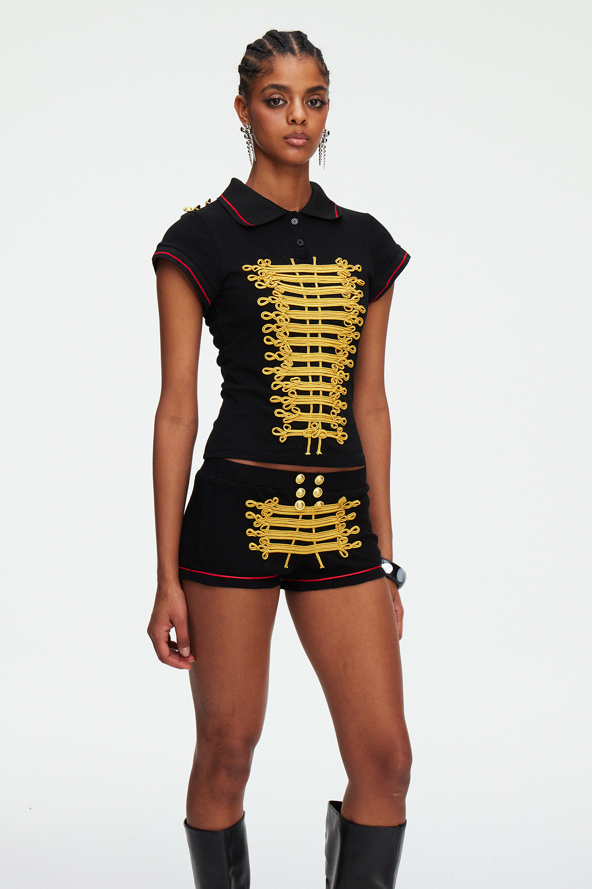 Gisilfrid Napoleon Shorts Set In Black