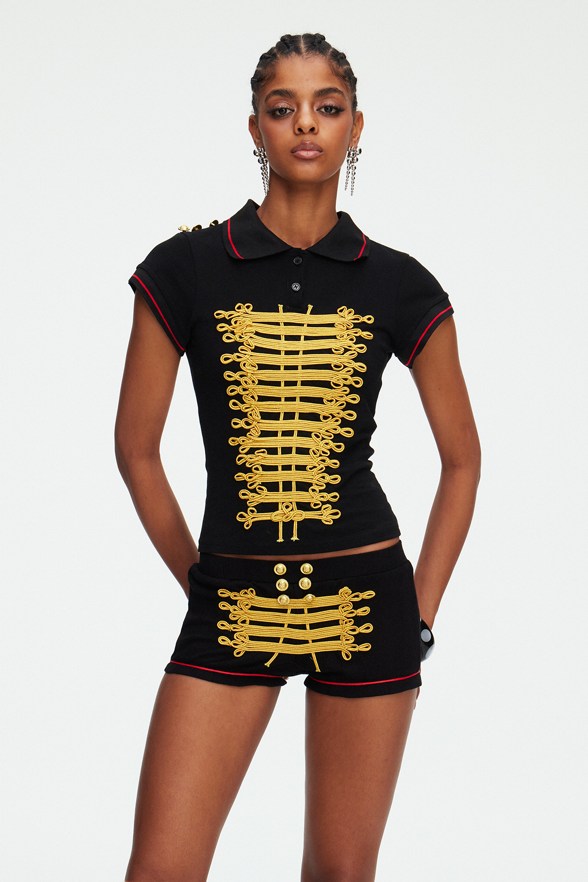 Gisilfrid Napoleon Shorts Set In Black