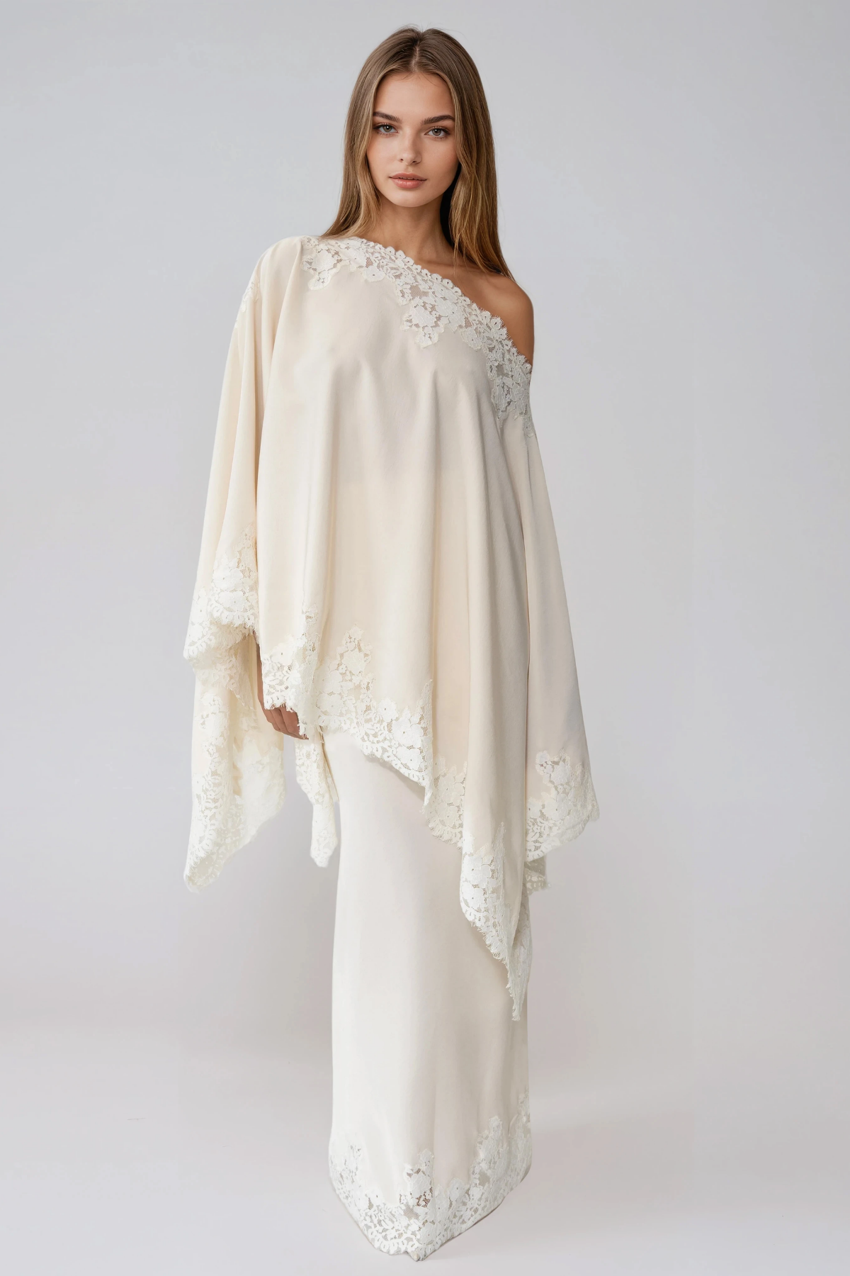 Gita Shawl Lace Skirt Set 