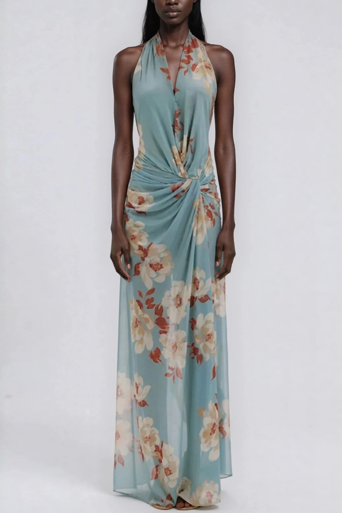 Haakon Twisted Print Maxi Dress