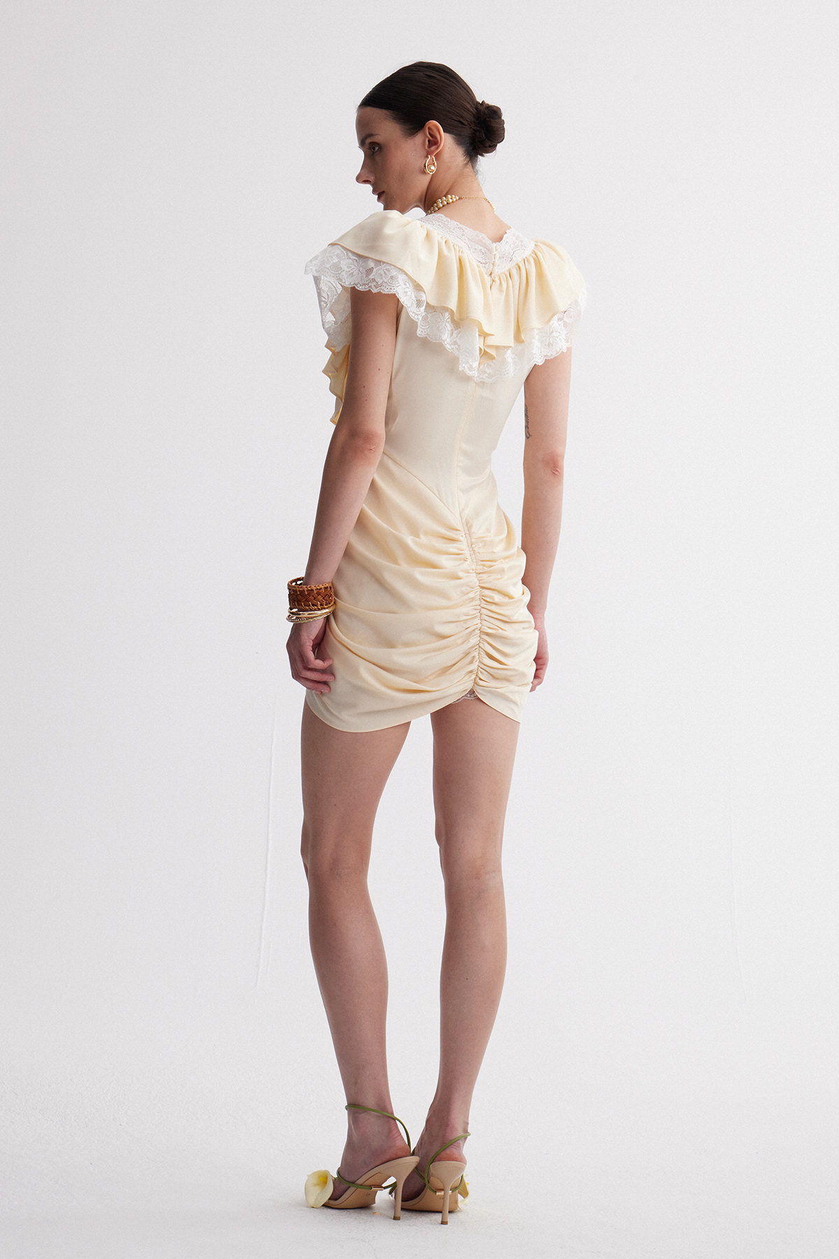 Hadassa Plunge Ruffle Playsuit