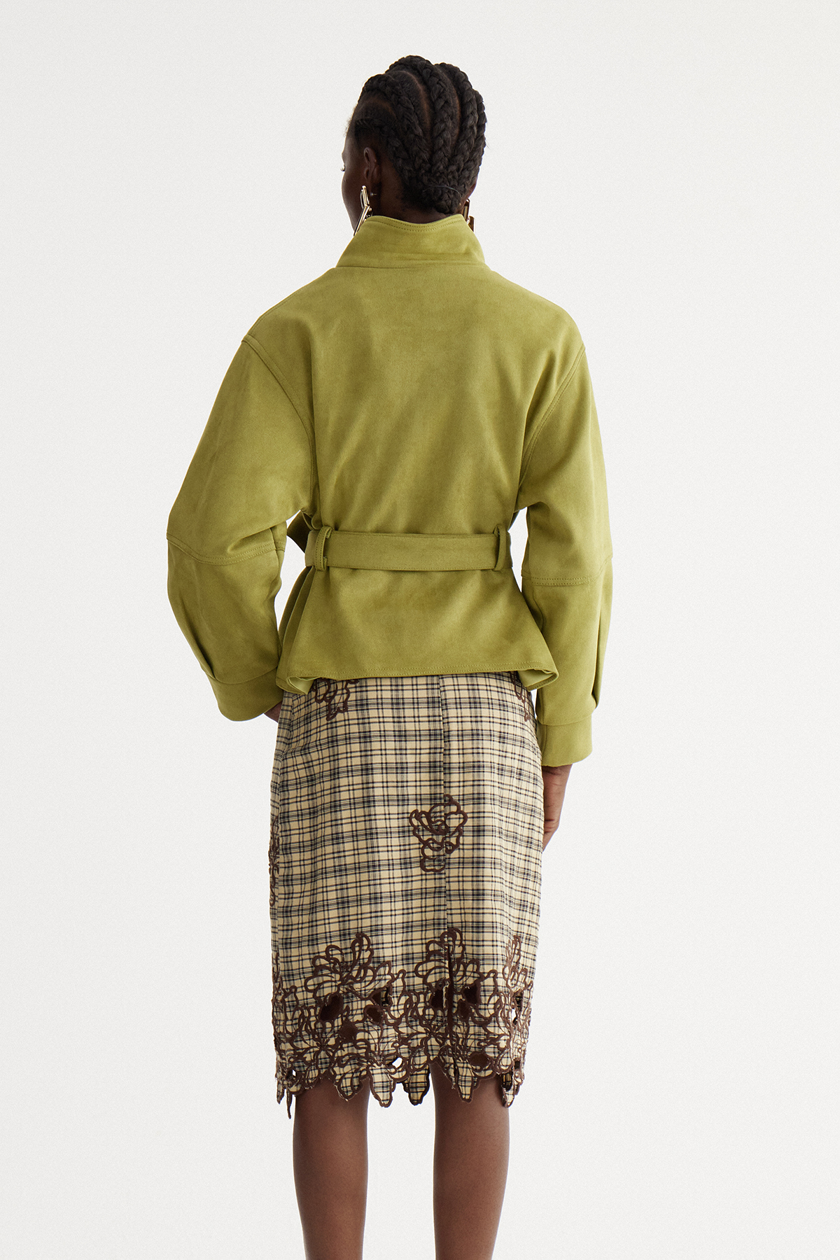 Hamza Lapel Belt Suede Trench Jacket