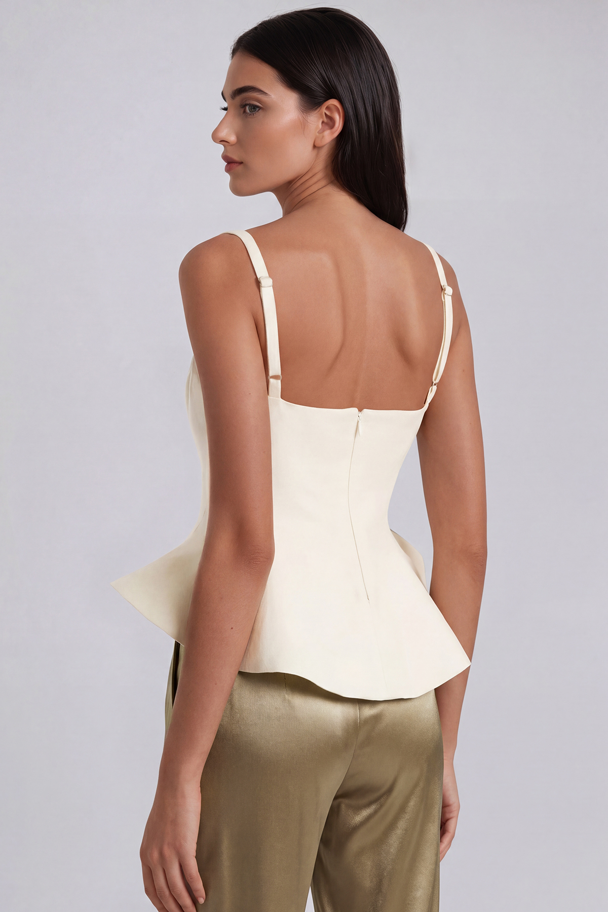 Haraldur Rope Satin Pants In Antique Gold