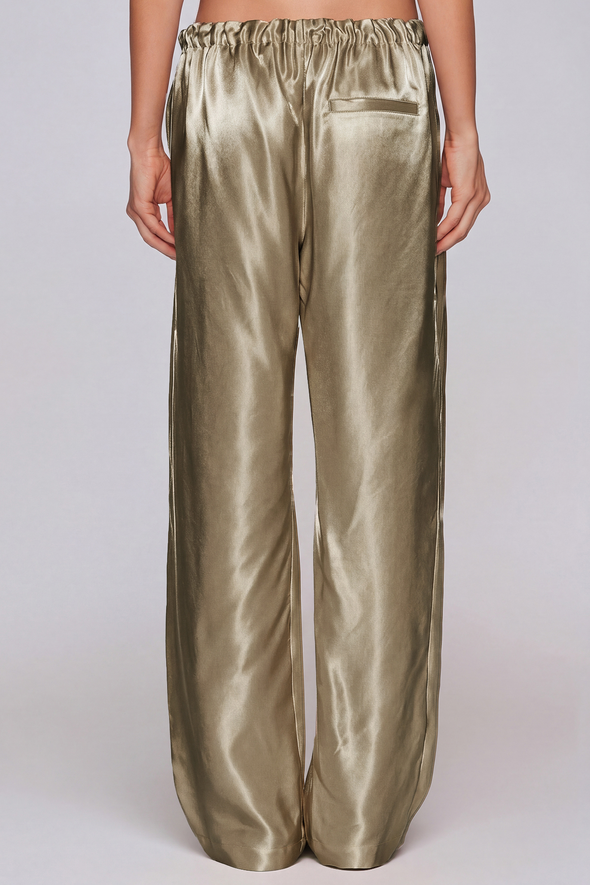 Haraldur Rope Satin Pants In Antique Gold