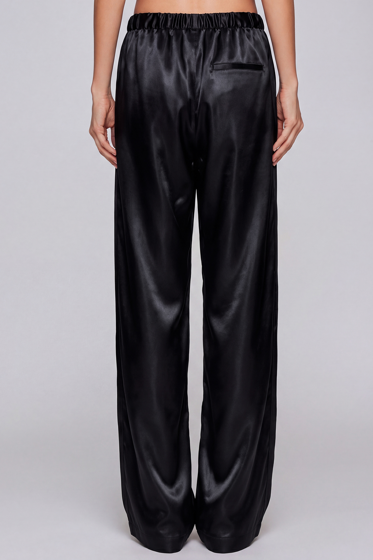 Haraldur Rope Satin Pants In Black