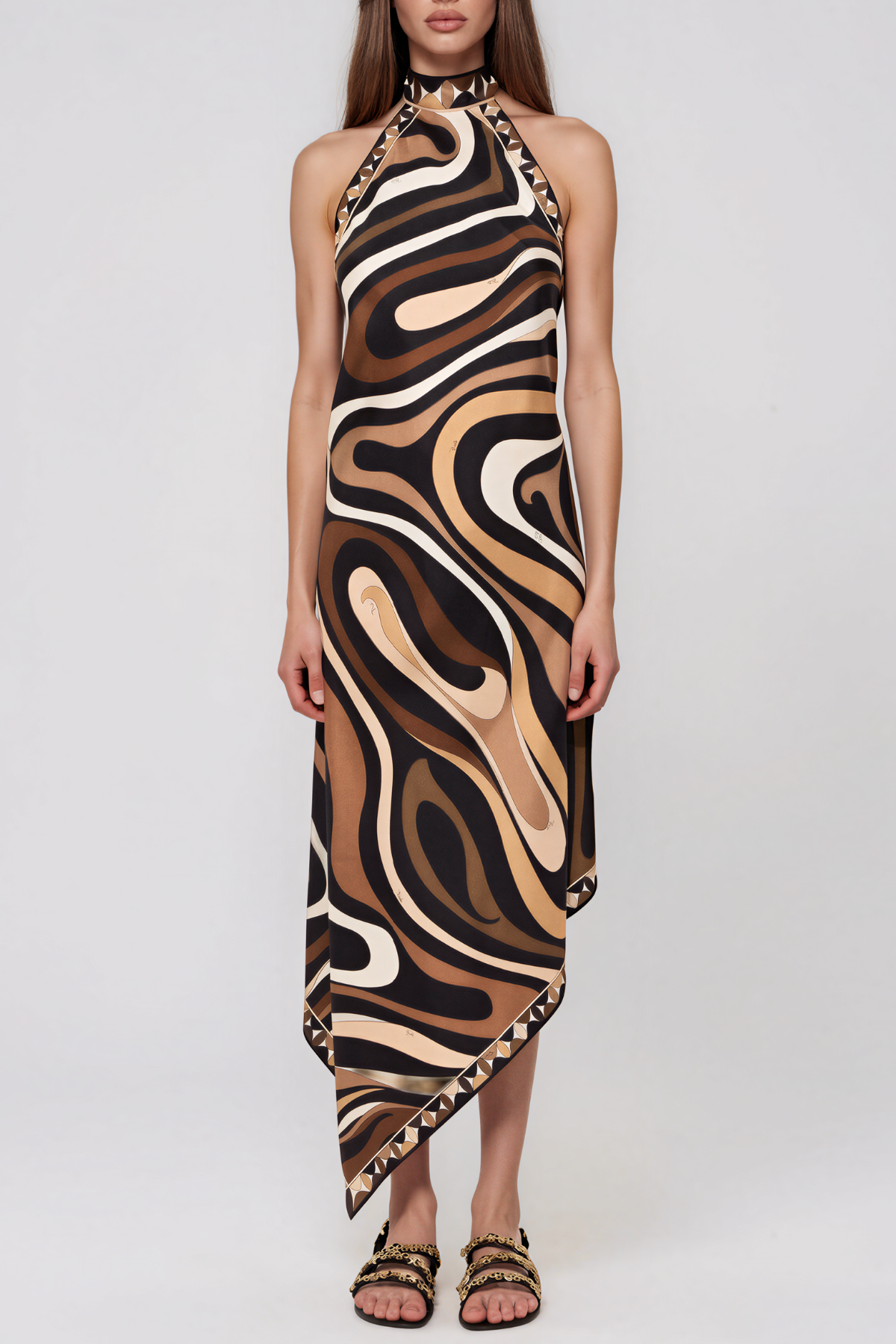 Hardmod Backless Print Maxi Dress