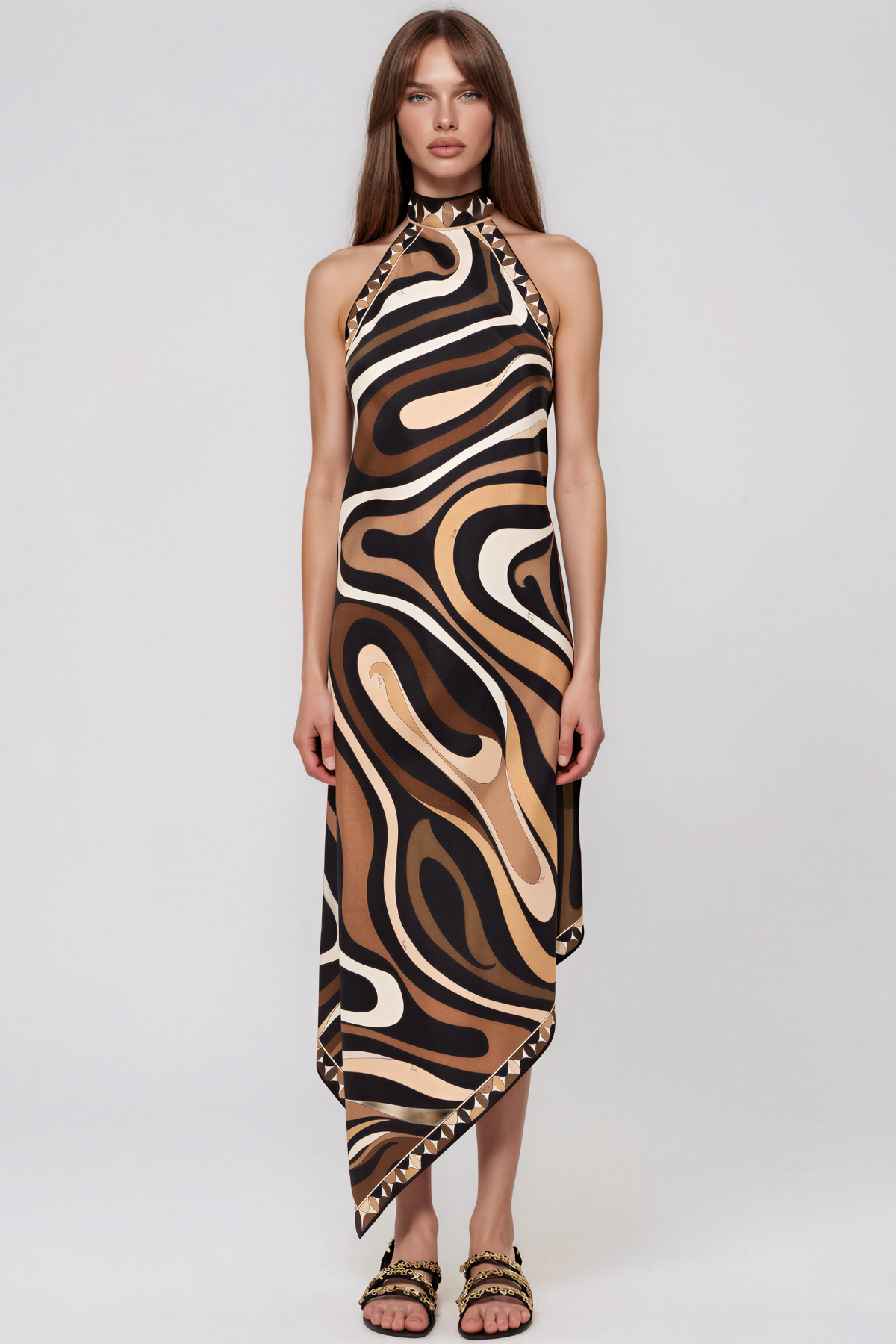 Hardmod Backless Print Maxi Dress