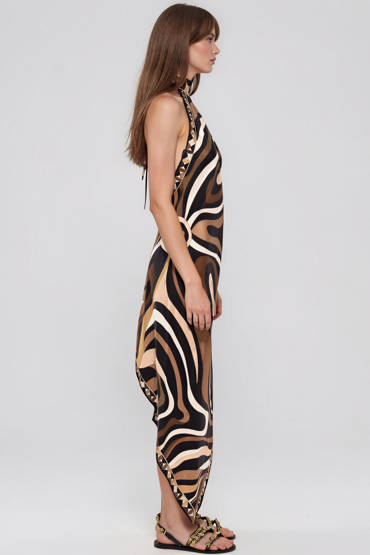 Hardmod Backless Print Maxi Dress
