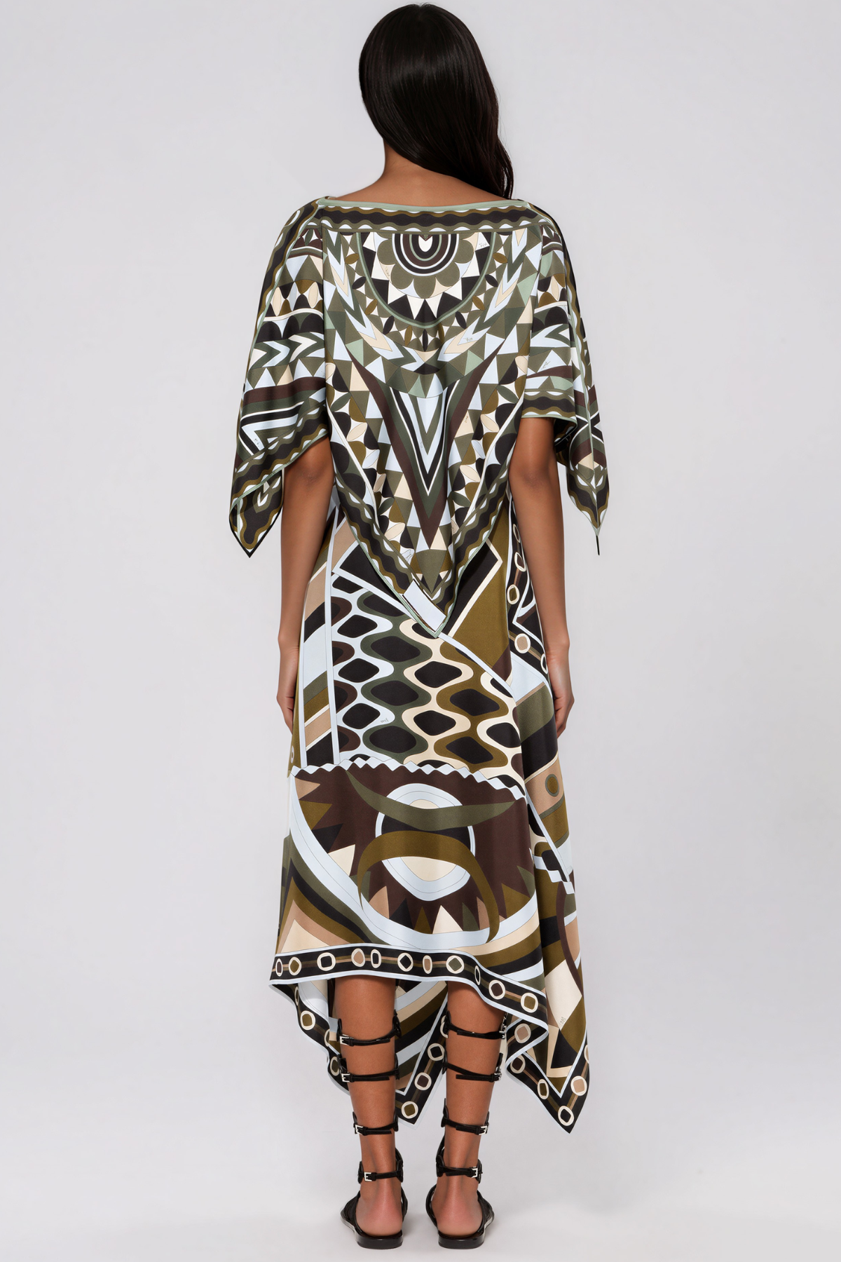 Hardmod Cape Print Asymmetric Skirt Set