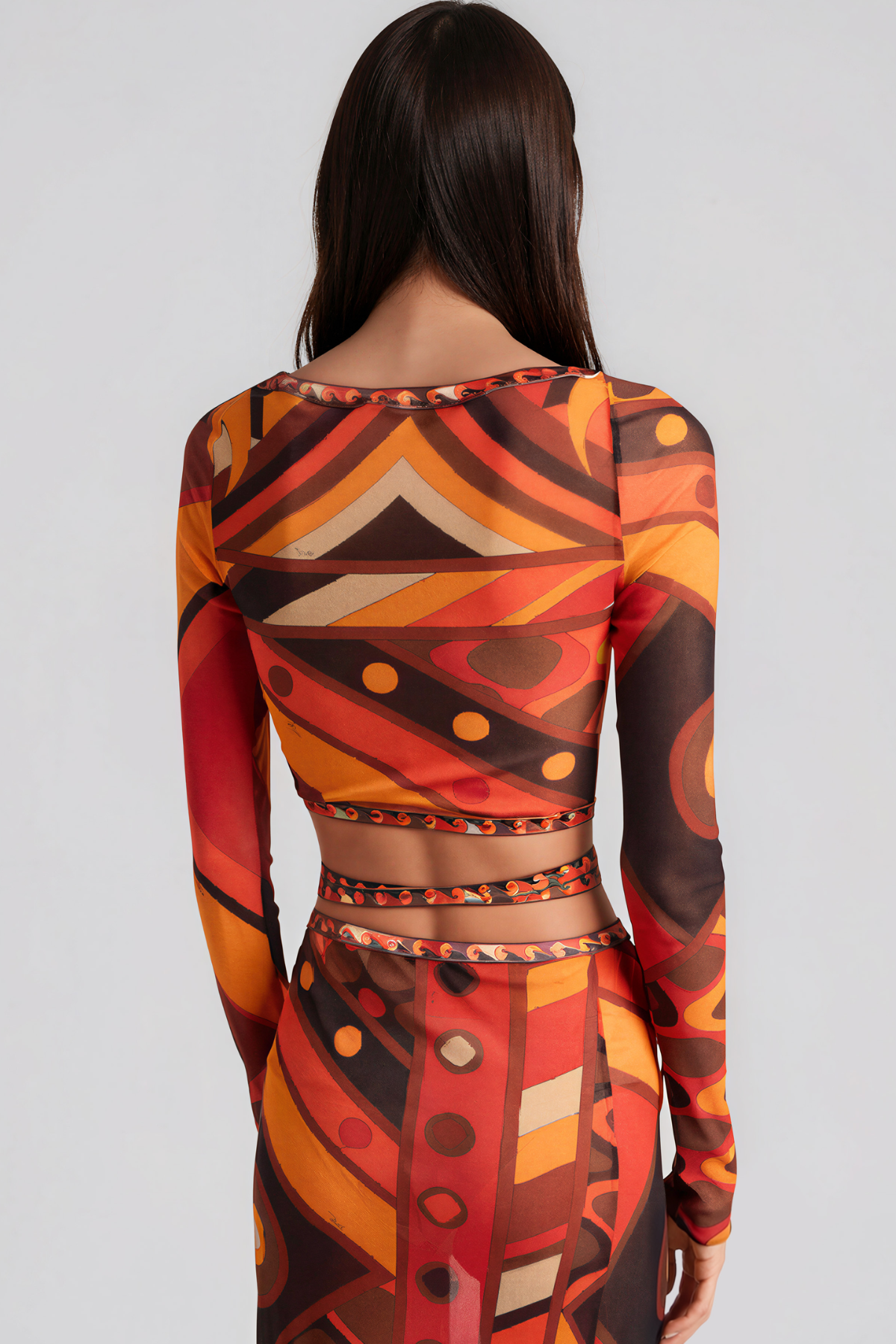 Hardmod Crop Print Skirt Set
