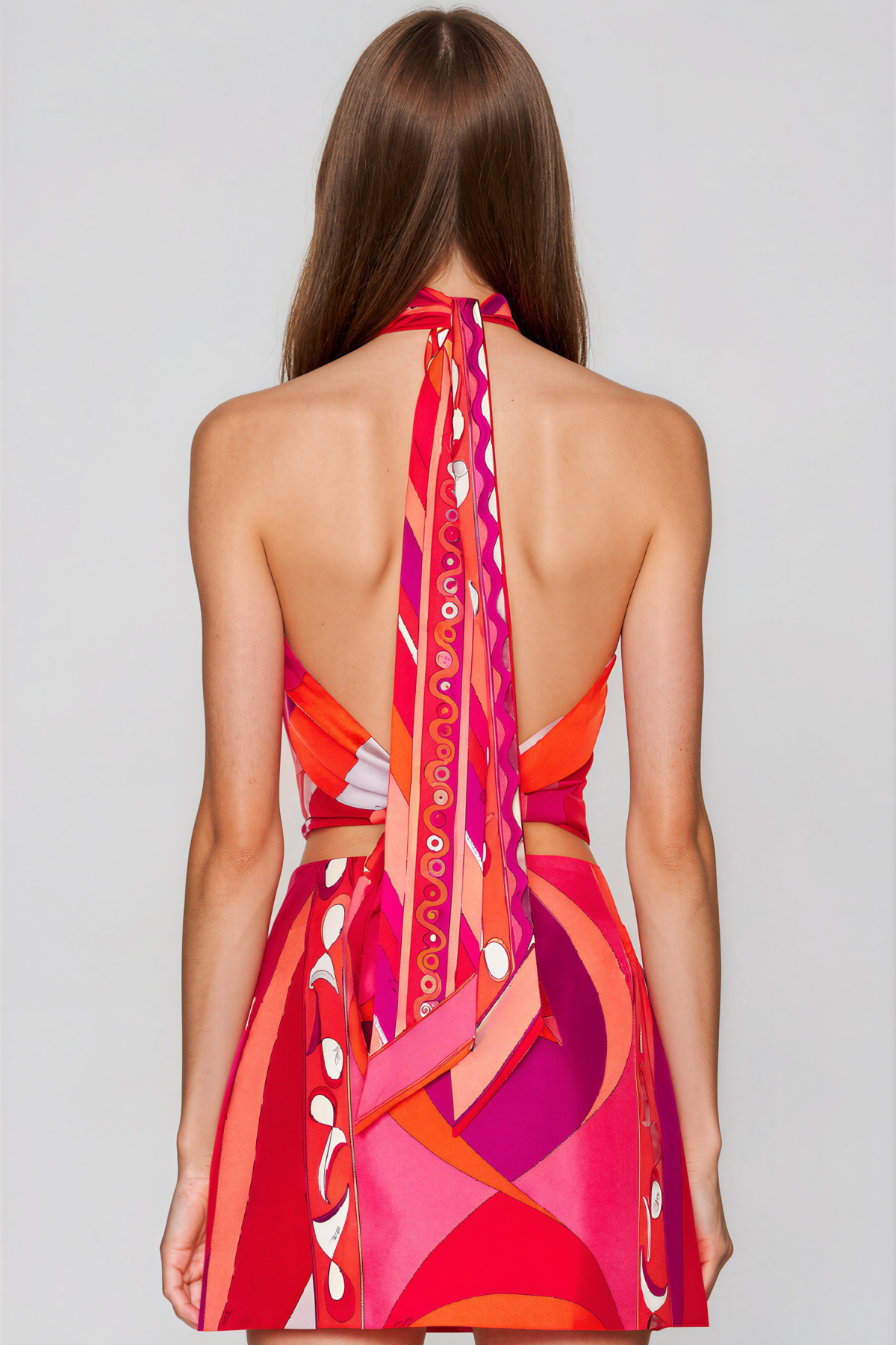 Hardmod Halter Neck Print Top