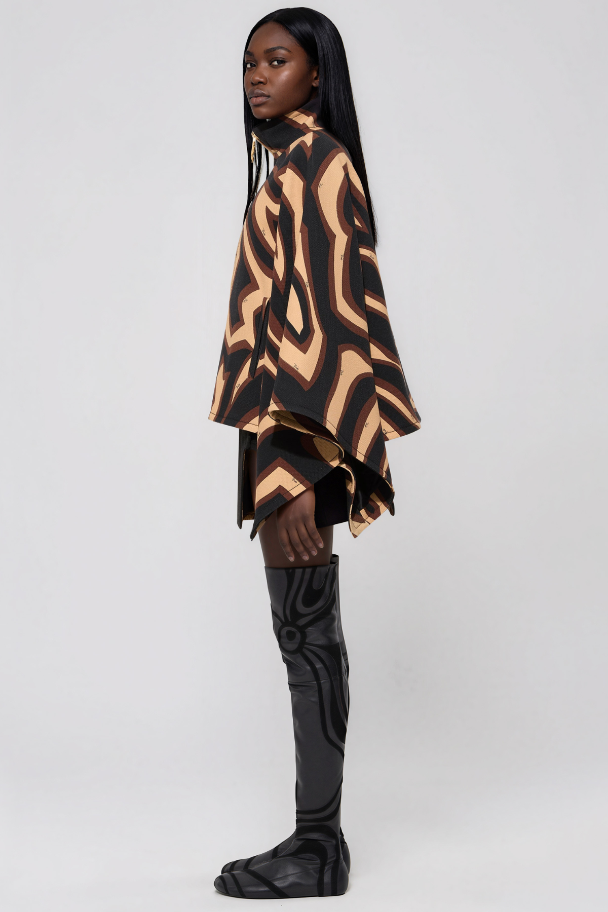 Hardmod High Neck Print Jacket