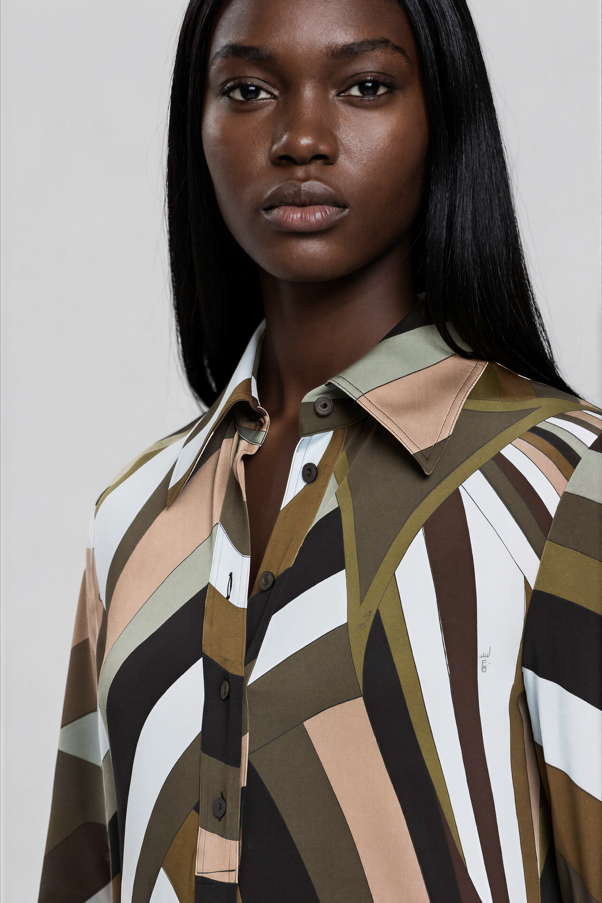 Hardmod Lapel Print Maxi Dress