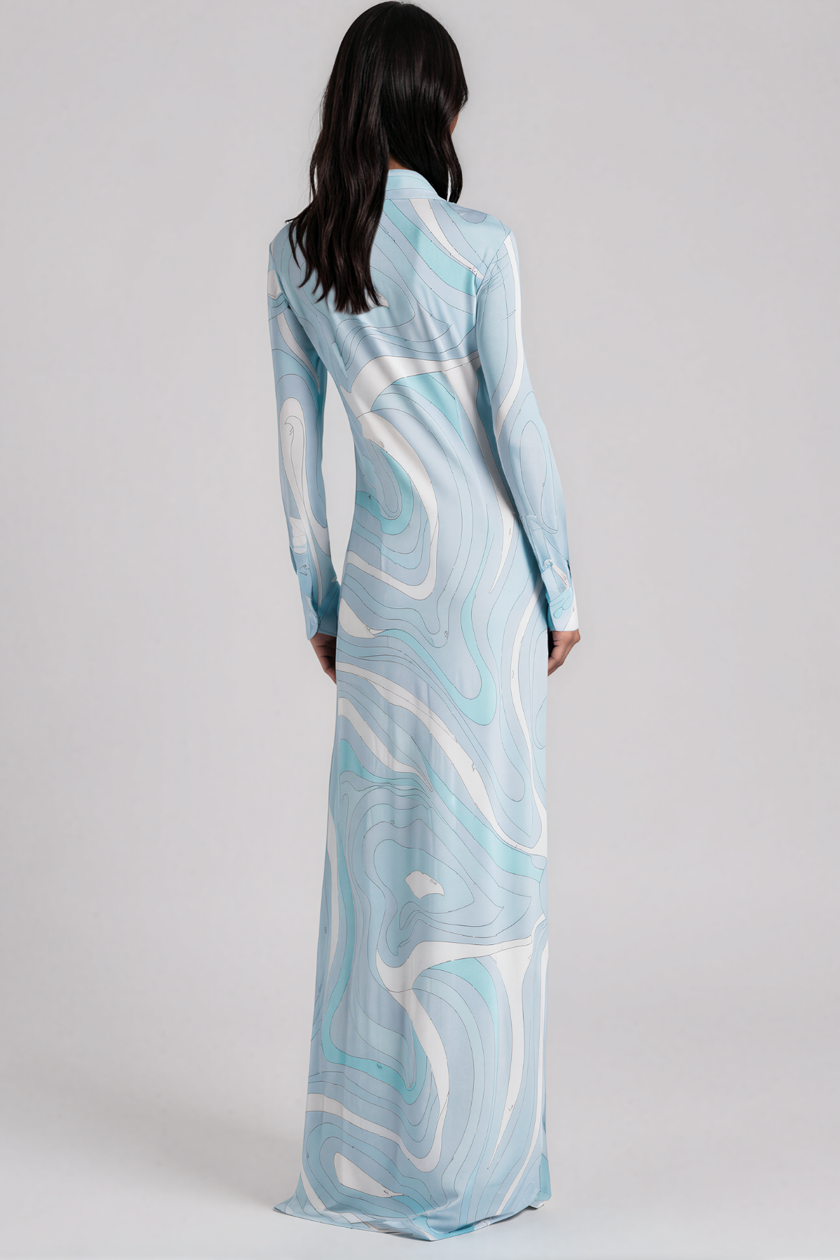 Hardmod Long Sleeve Print Maxi Dress