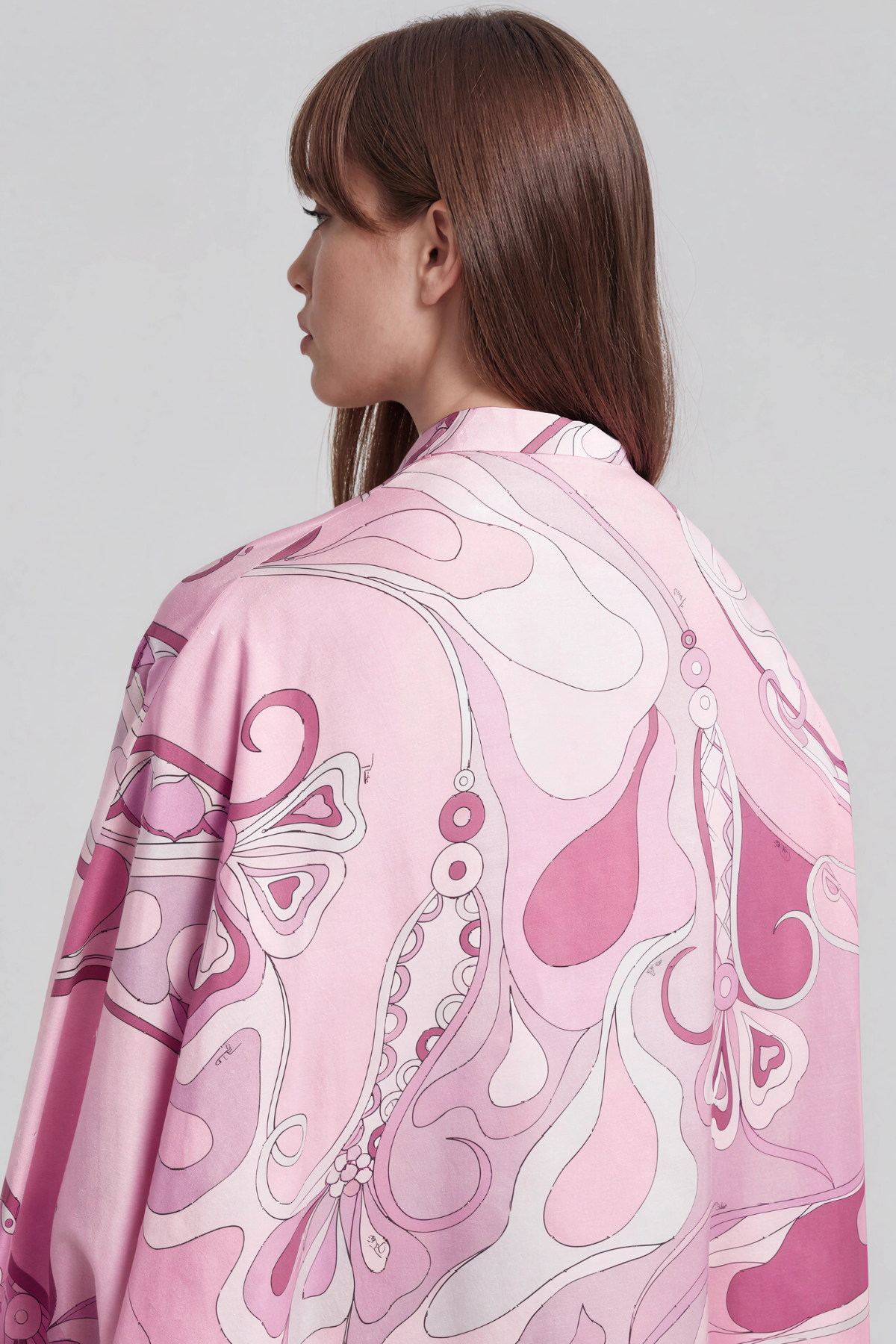 Hardmod Oversized Print Maxi Dress In Pink