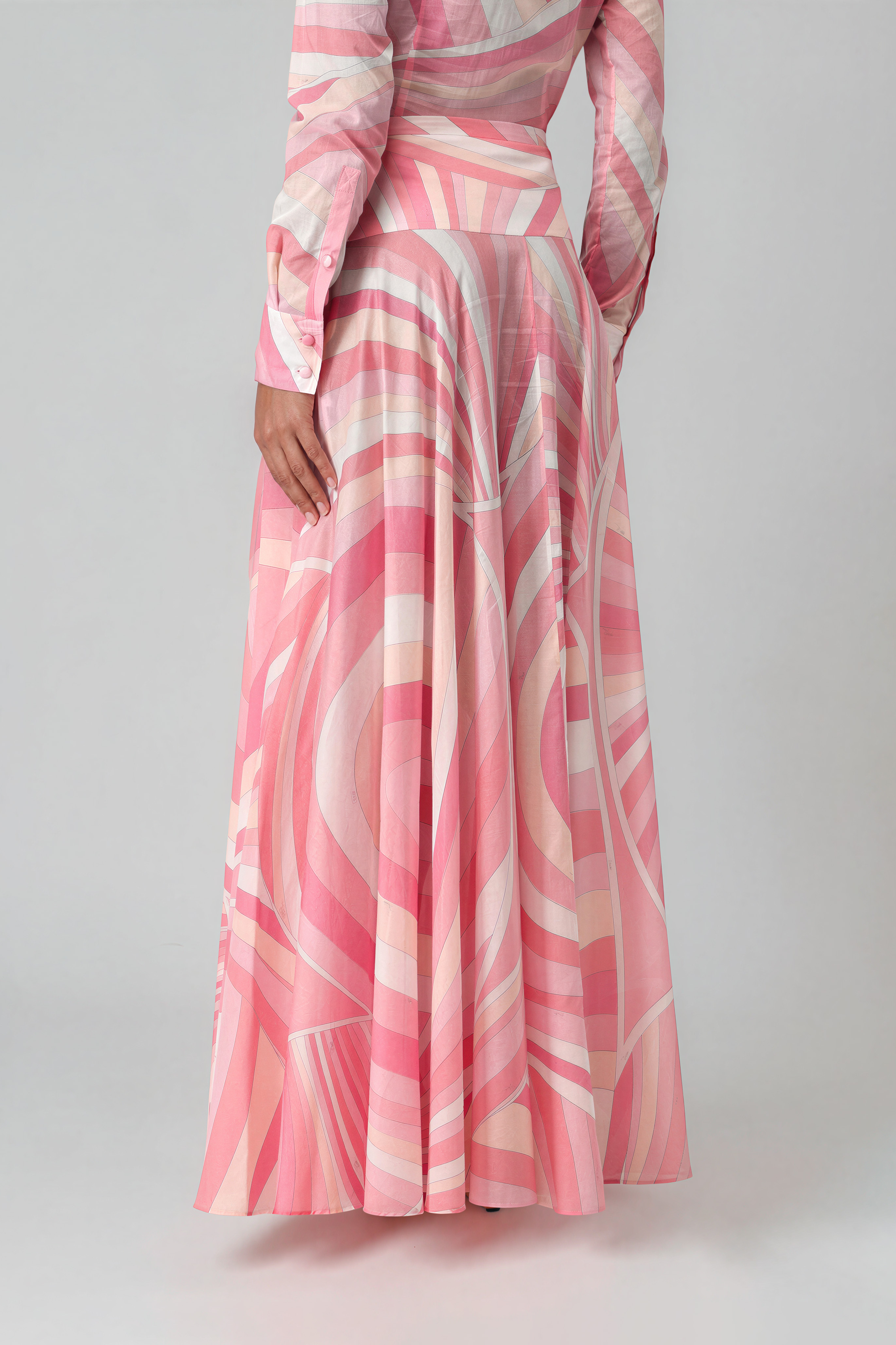 Hardmod Print Skirt Set In Pink