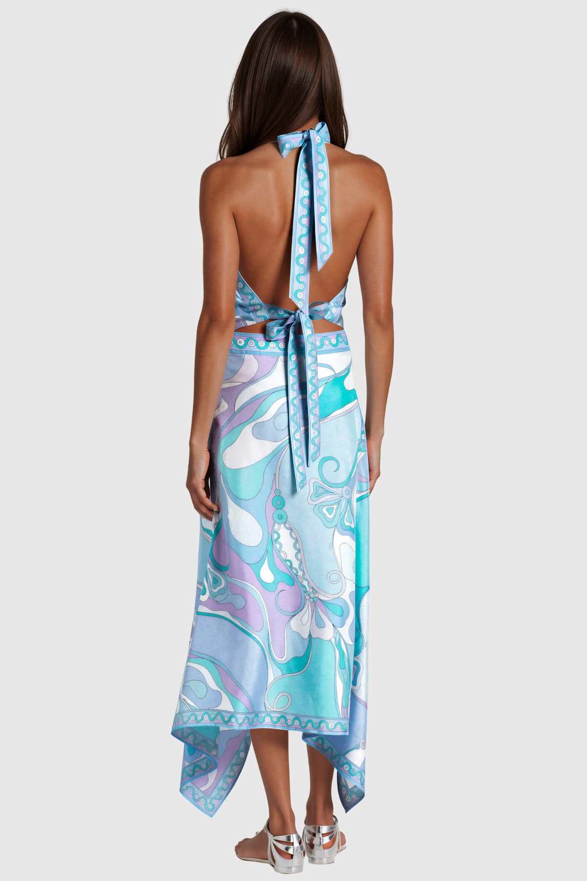 Hardmod Halter Neck Print Skirt Set