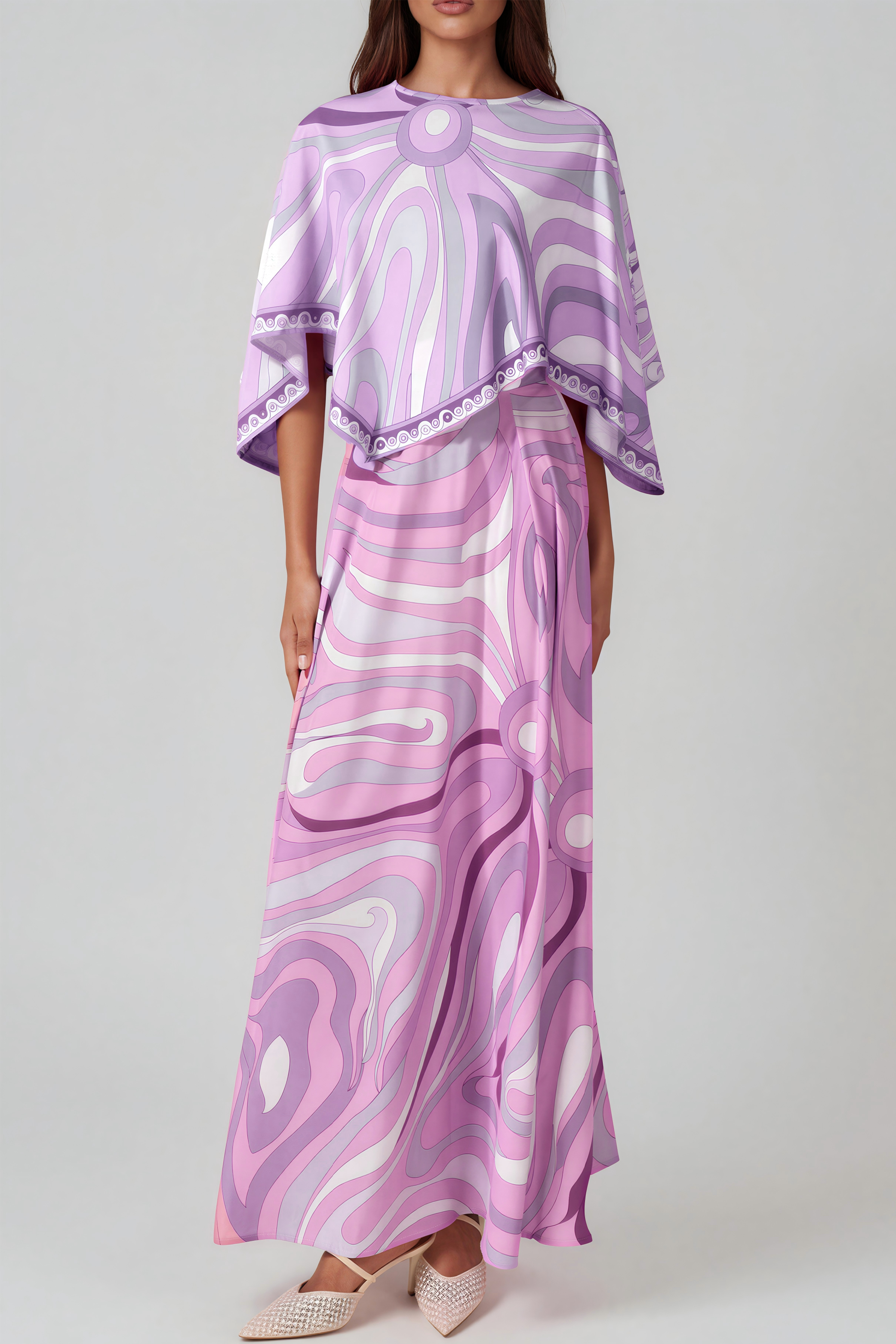 Hardmod Shawl Print Skirt Set