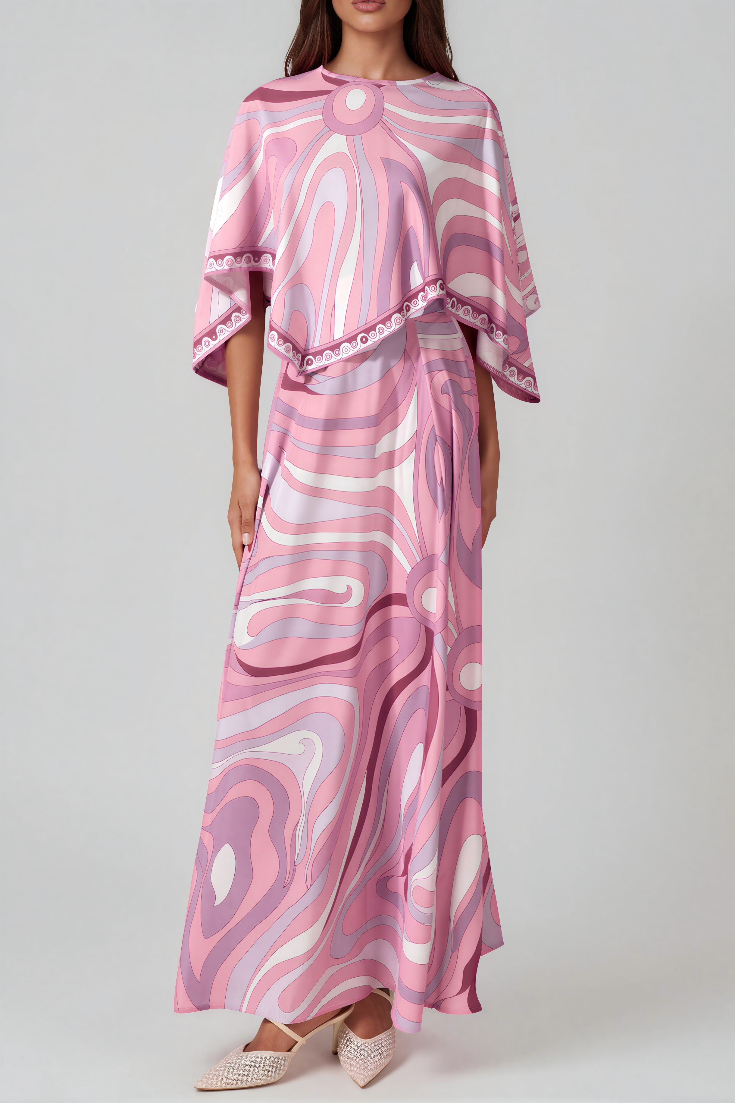 Hardmod Shawl Print Skirt Set