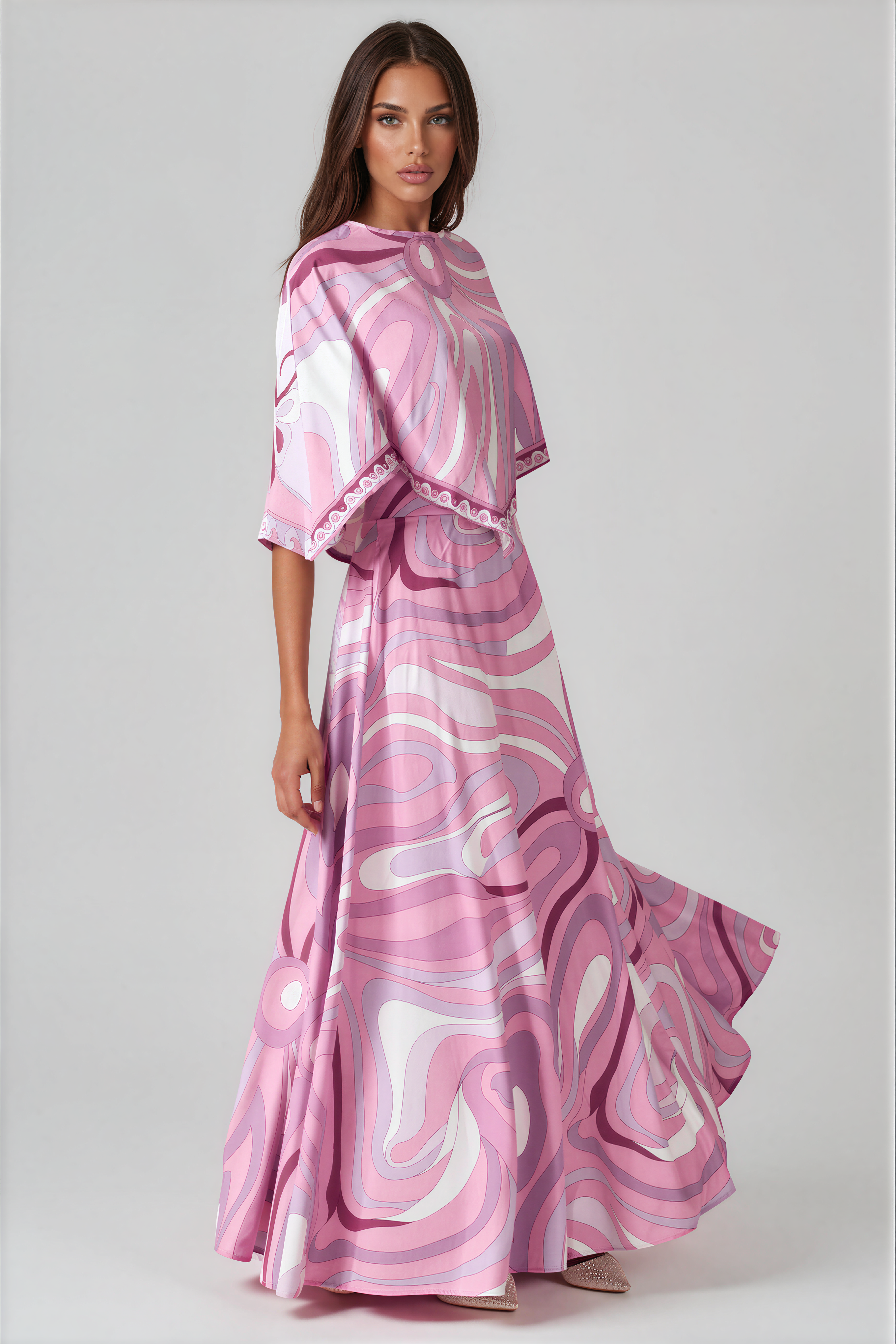 Hardmod Shawl Print Skirt Set