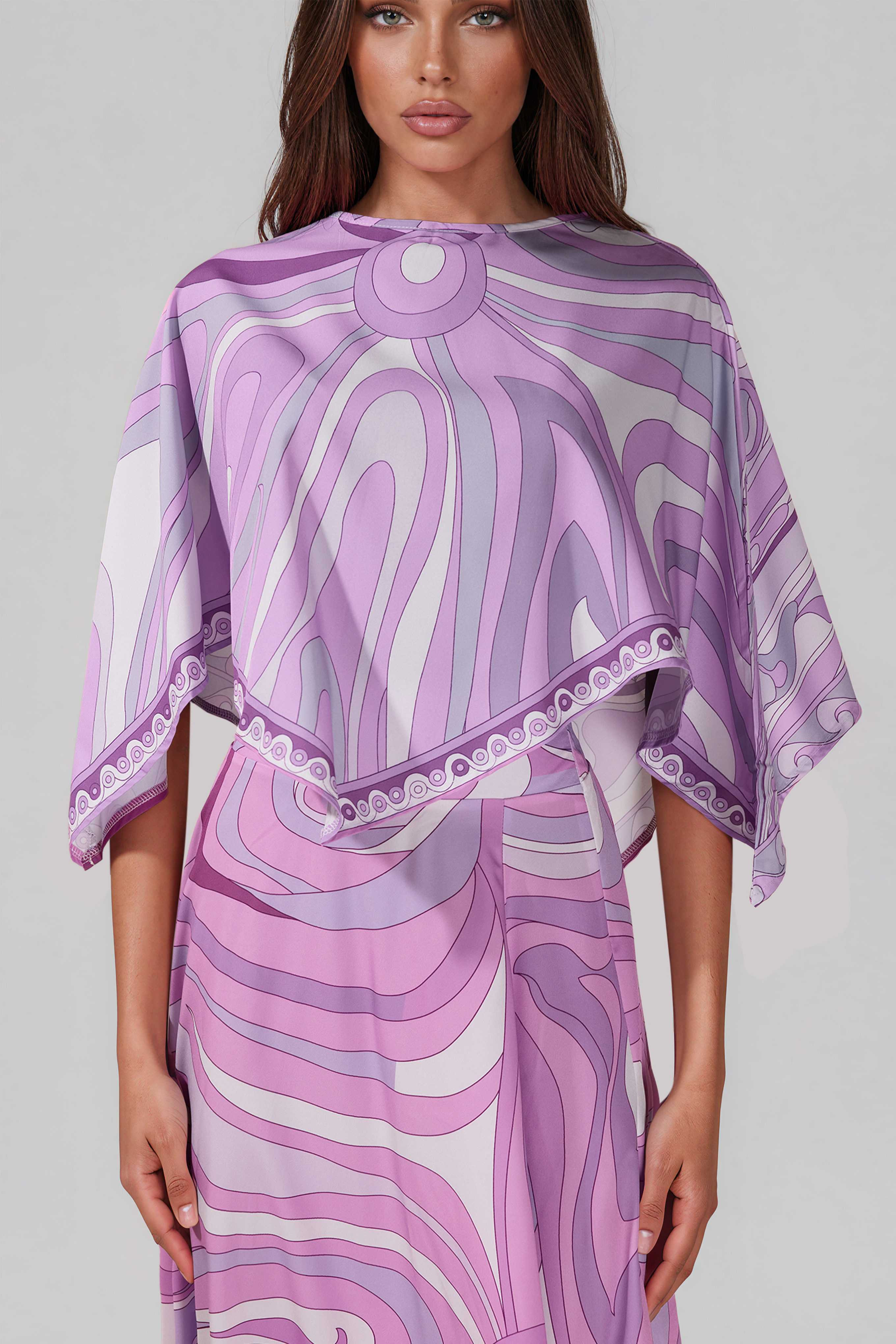Hardmod Shawl Print Skirt Set